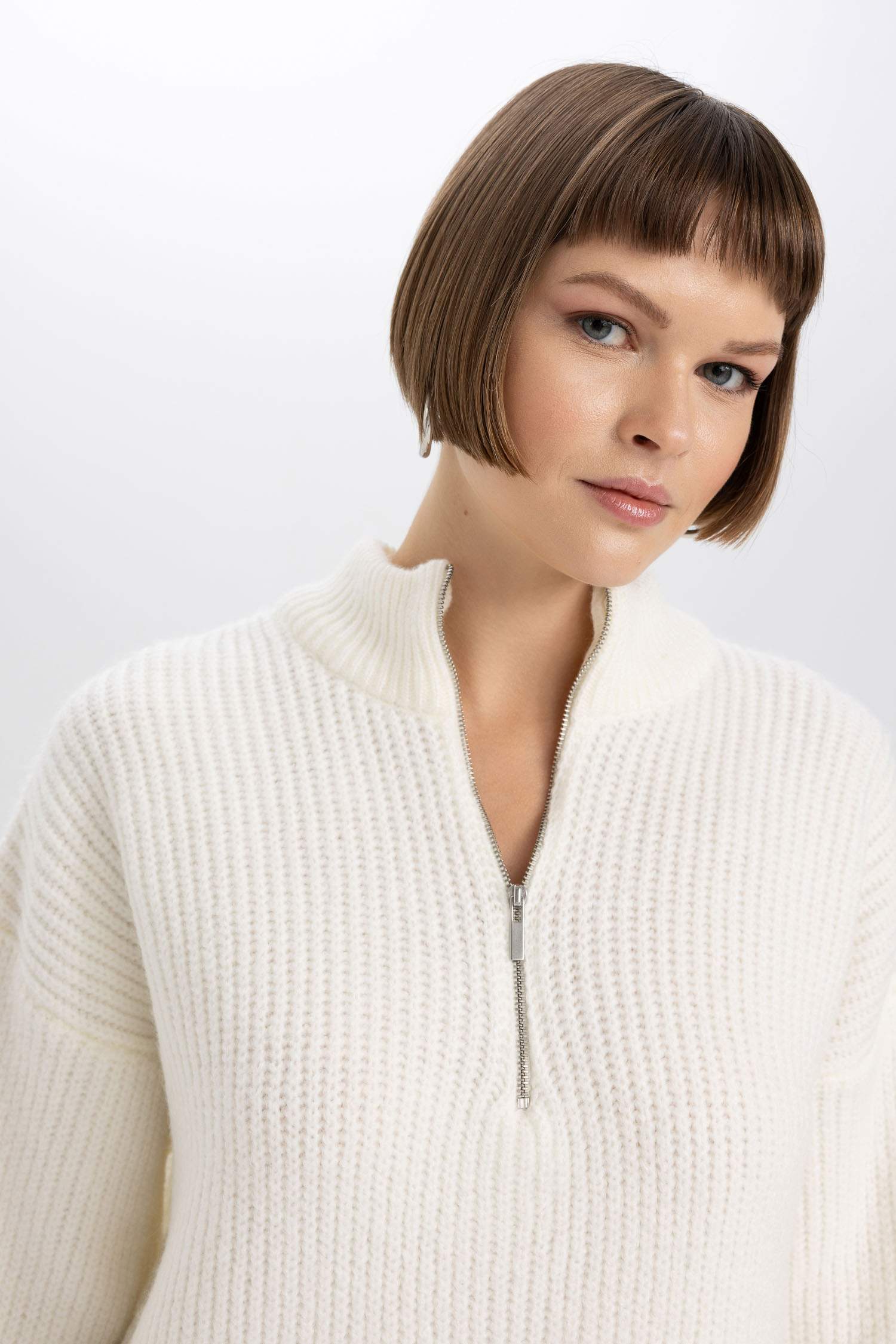 فستان محاك قصة مريحة بسوسته