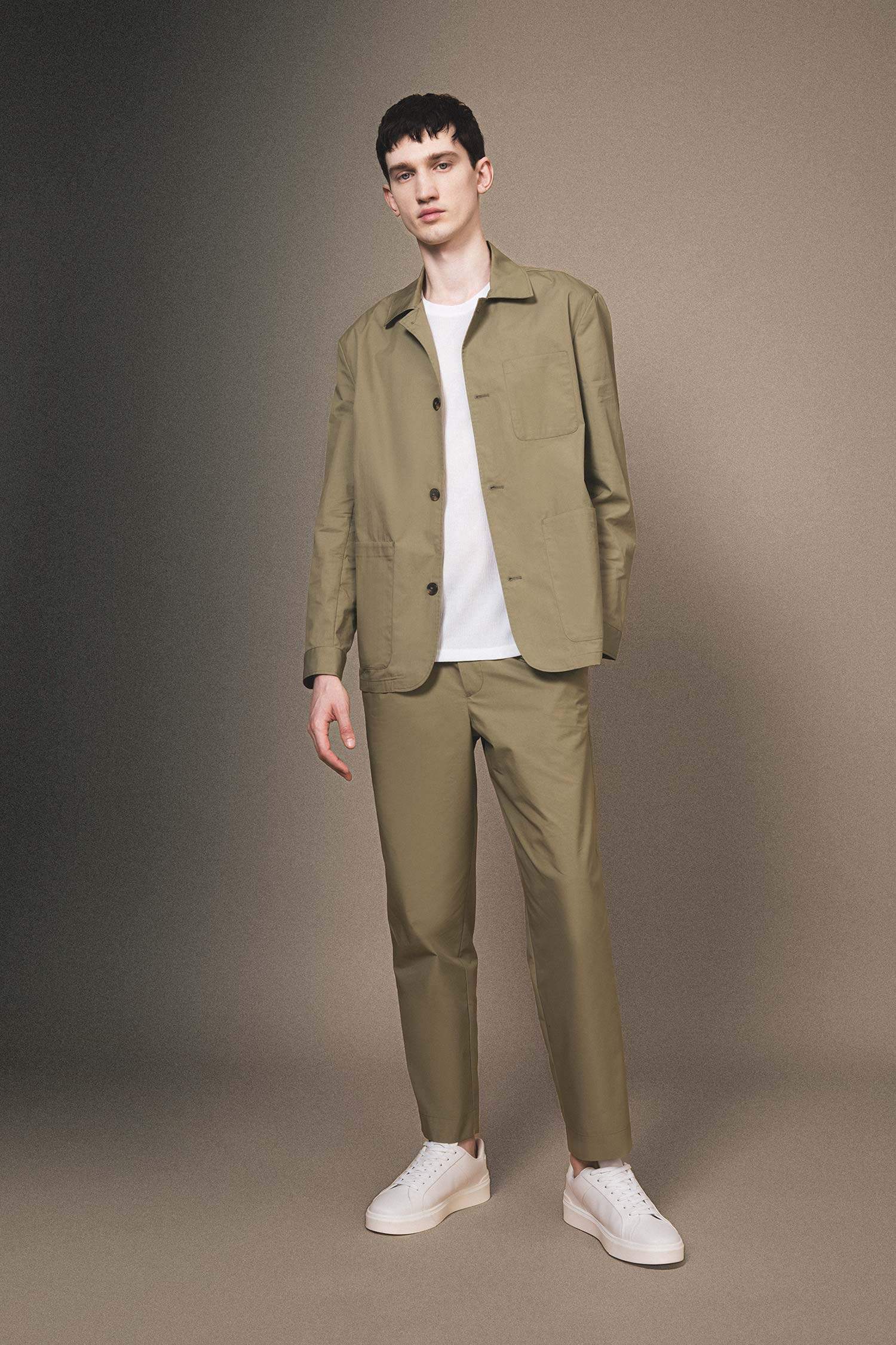 Yazlık Kumaş Pantolon Tapered Fit Normal Kesim Düz Paça Cepli