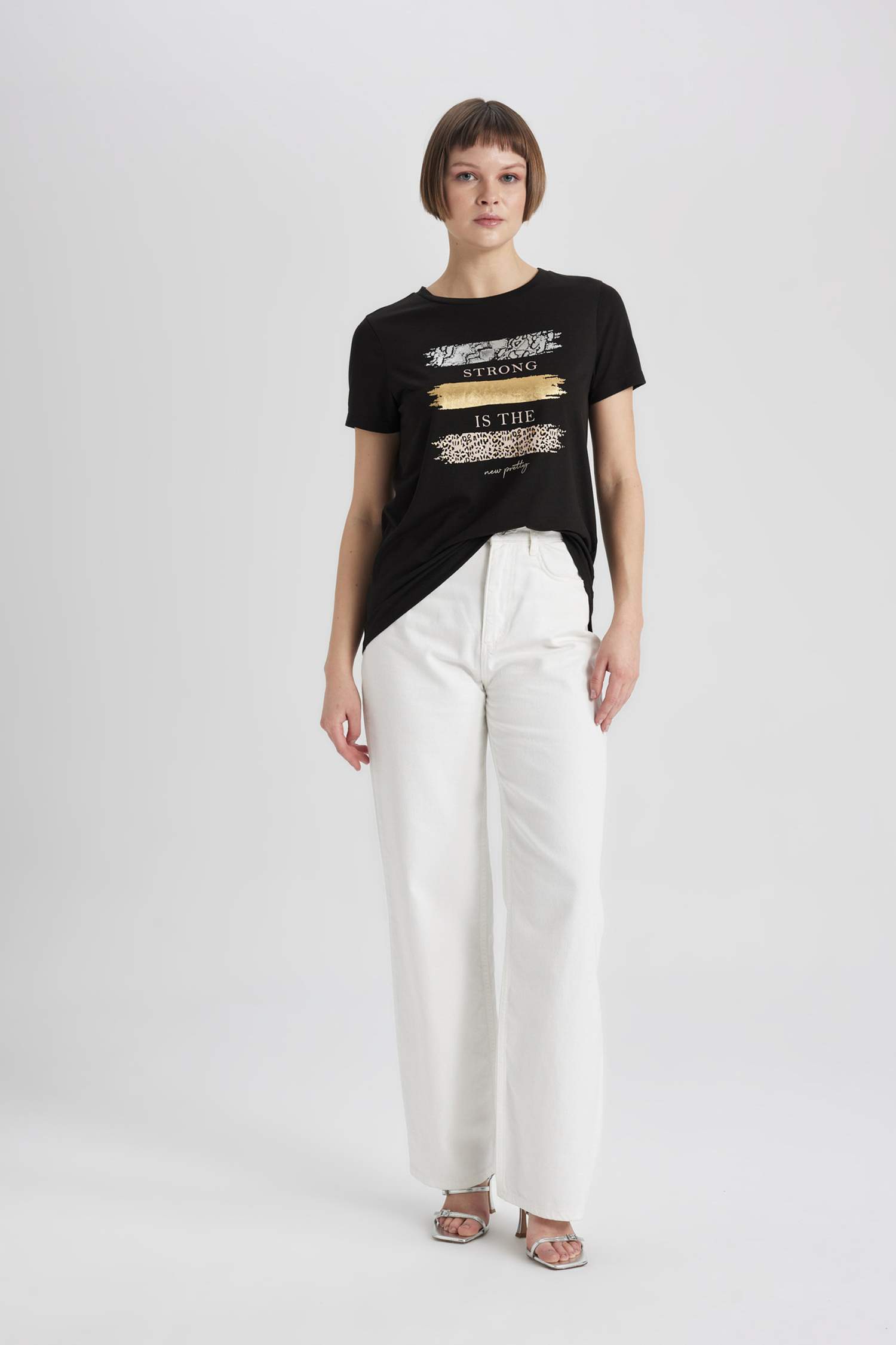 Футболка свободного кроя с леопардовым принтом