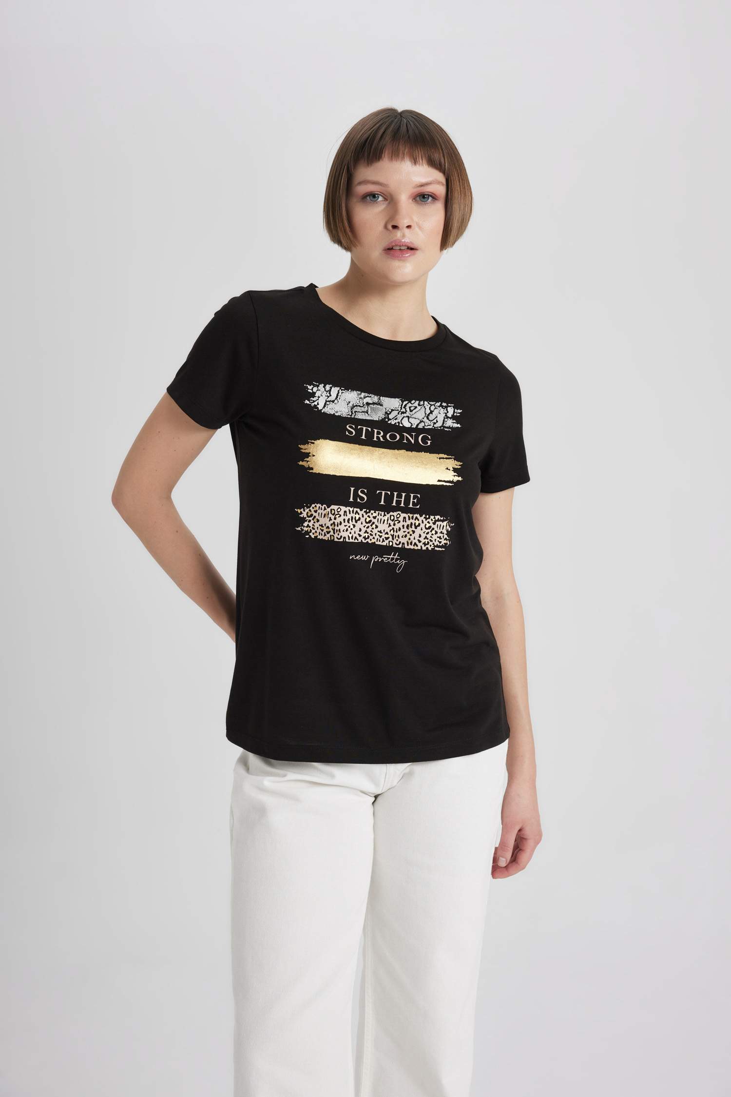 Футболка свободного кроя с леопардовым принтом