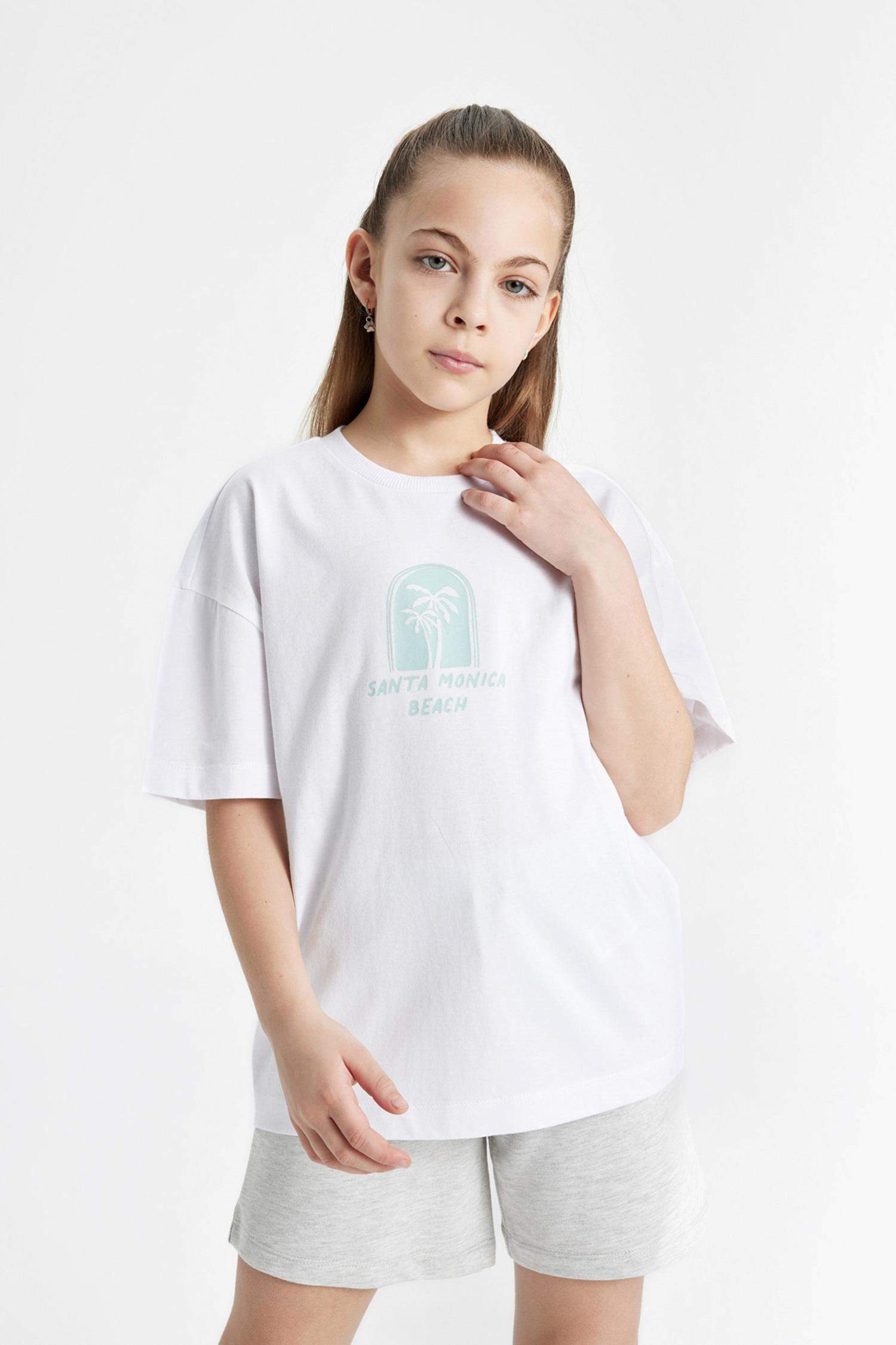 Girl Relax Fit 2 Piece Short Sleeve T-Shirt