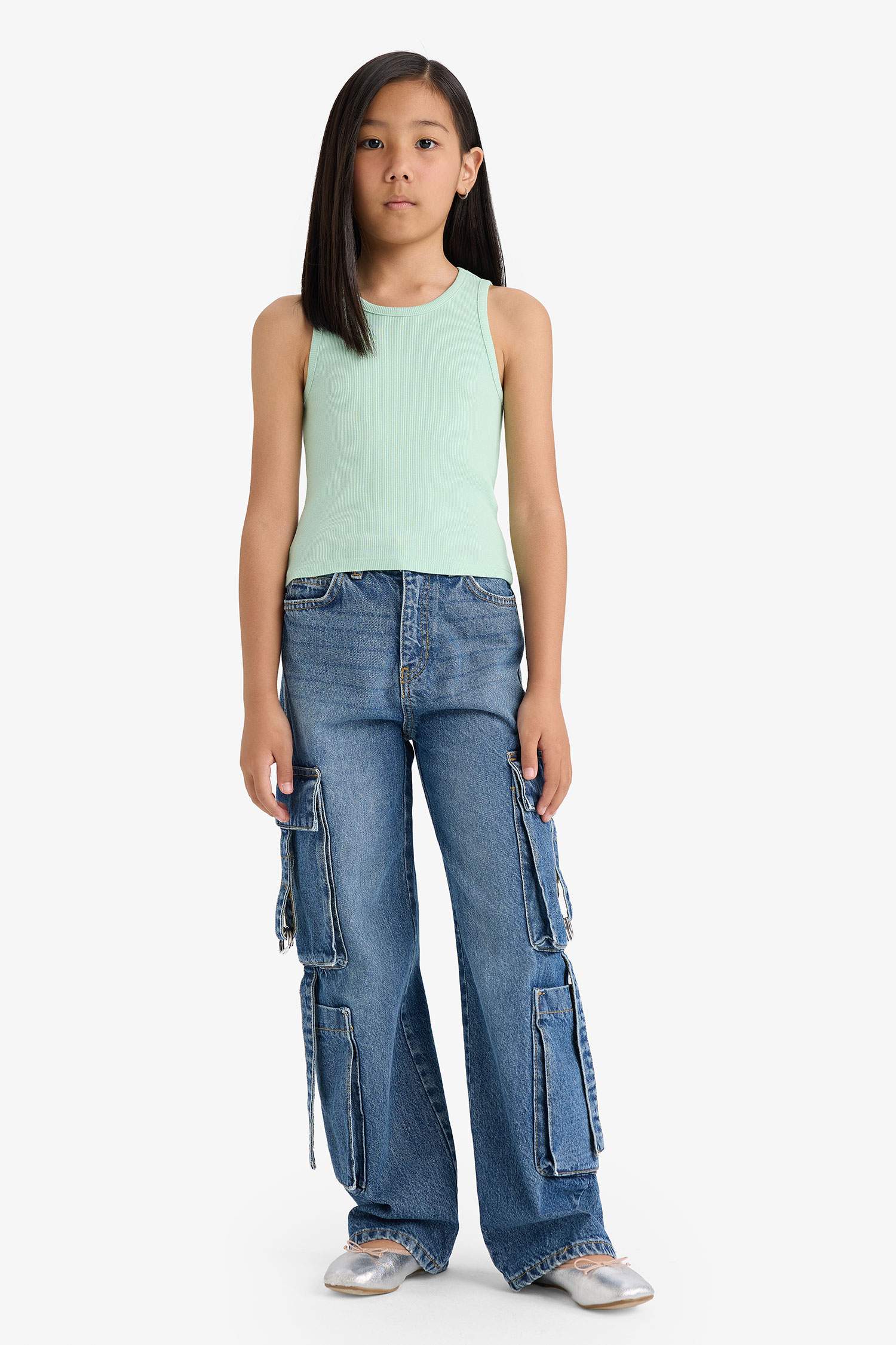 فانيلة بناتي سليم فيت بطبعة طائرة - قطعتين