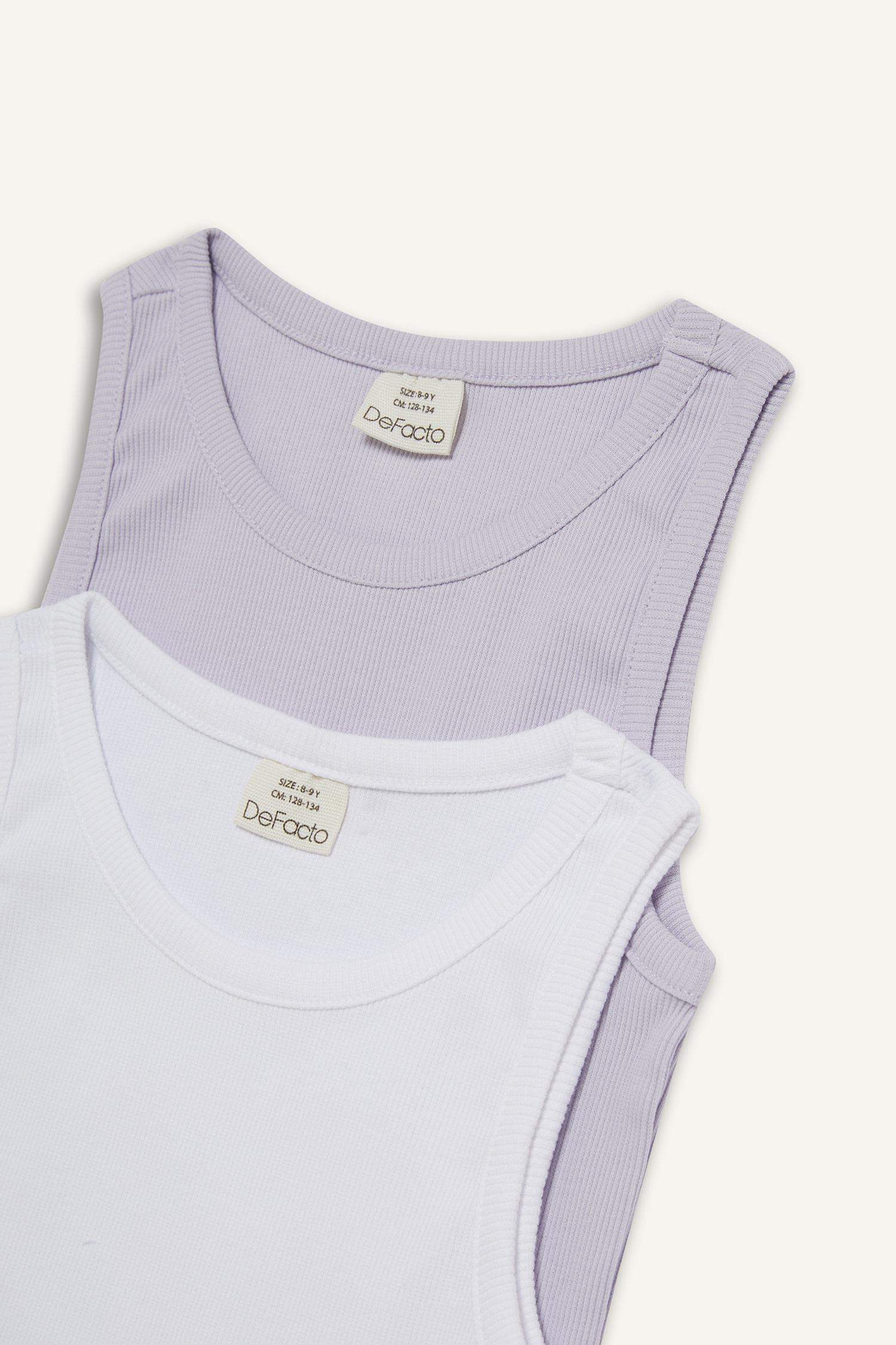 Girl Crew Neck Airplane Printed 2 Piece Undershirts