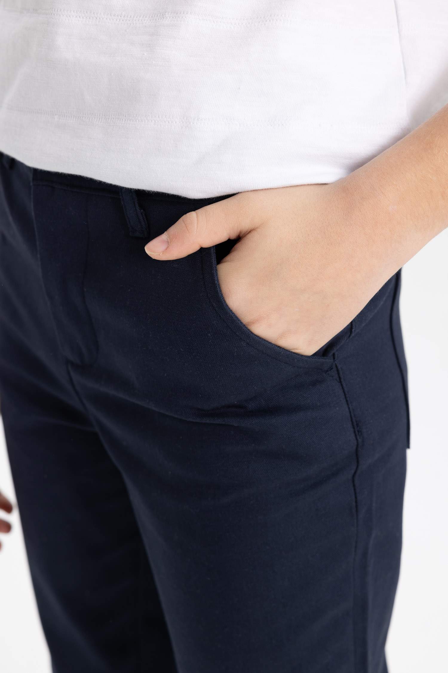 Erkek Çocuk Standart Paça Keten Görünümlü Pantolon