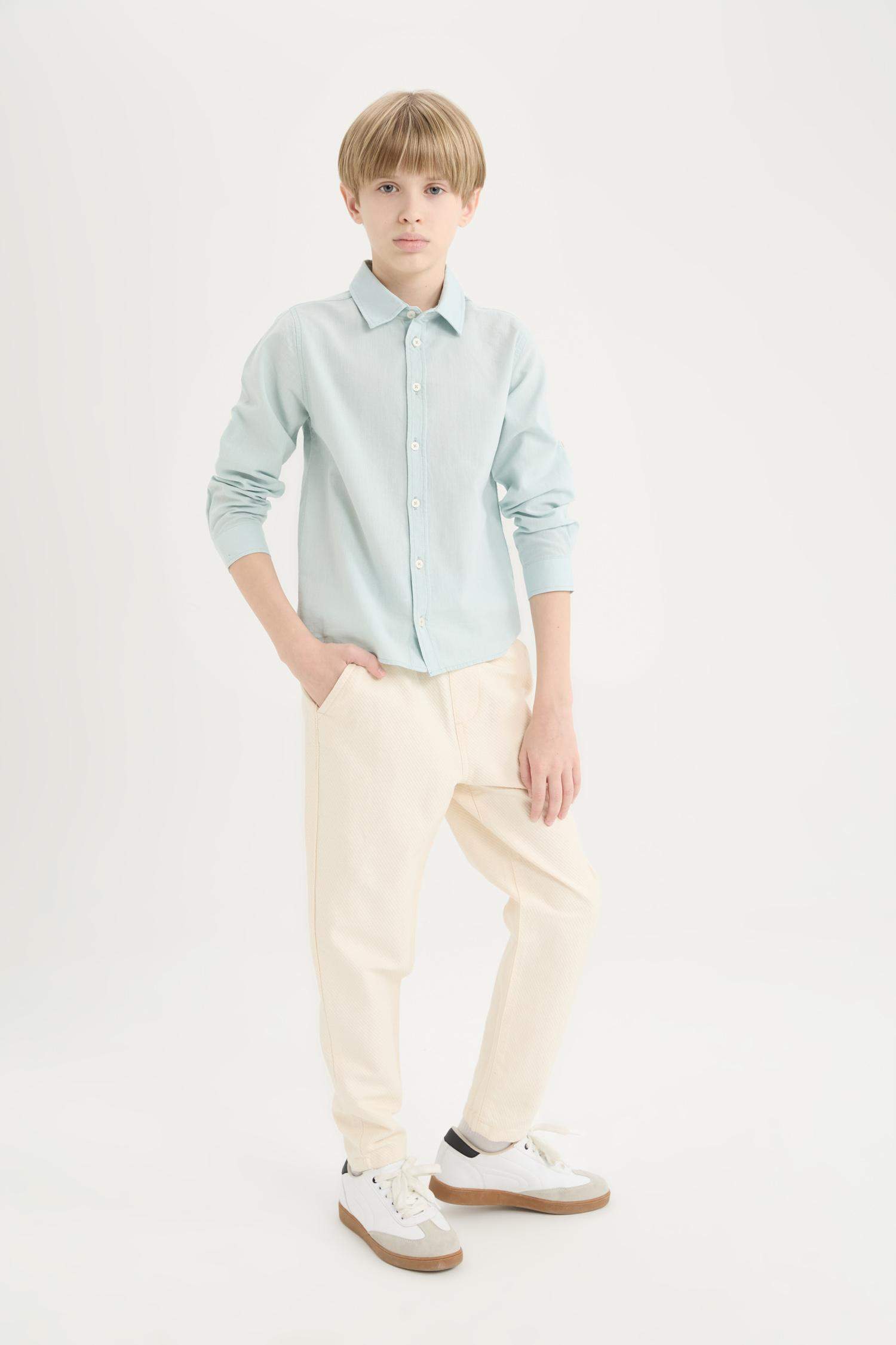 Erkek Çocuk Balloon Fit Standart Paça Twill Pantolon