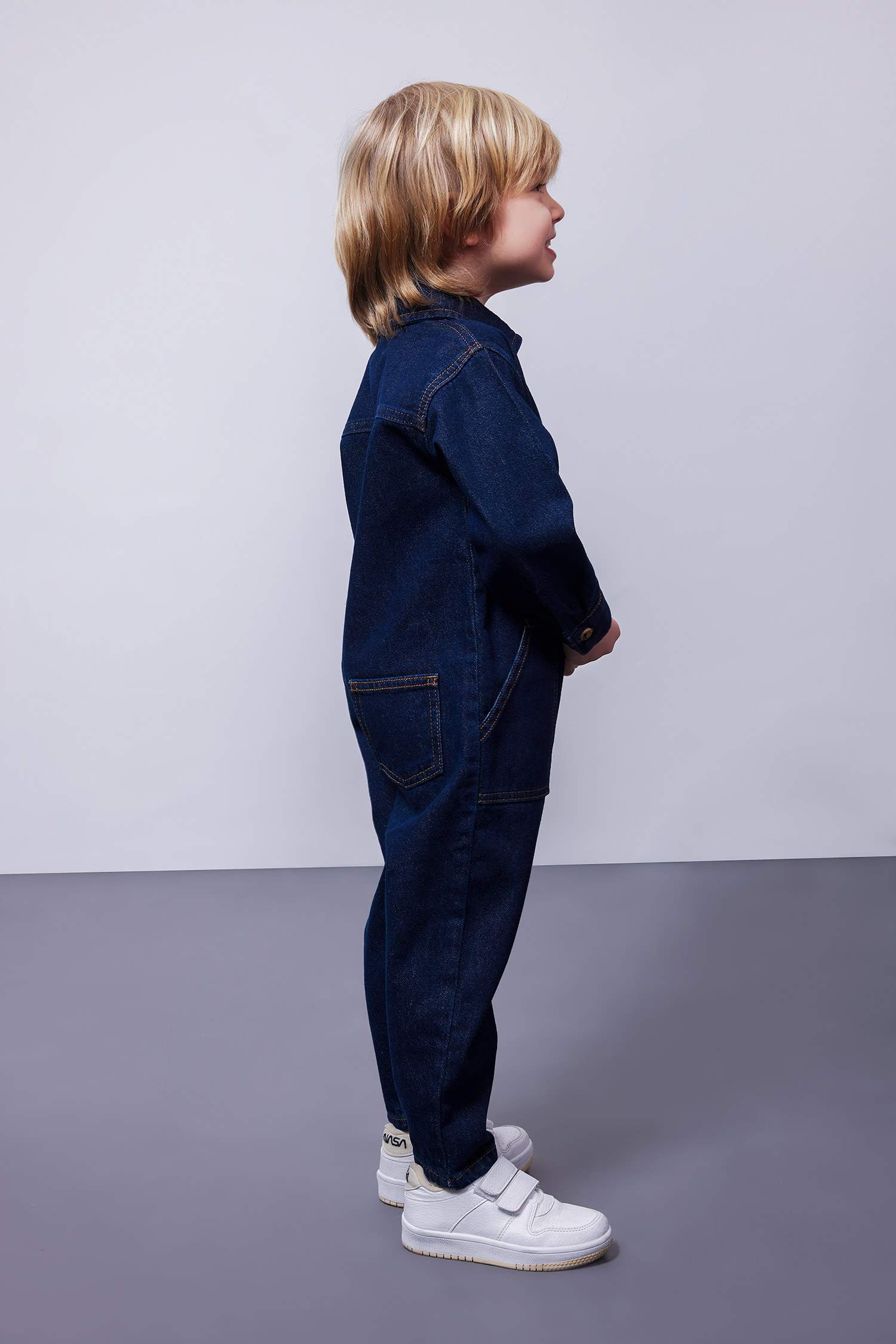 Erkek Bebek Uzun Kollu Jean Tulum