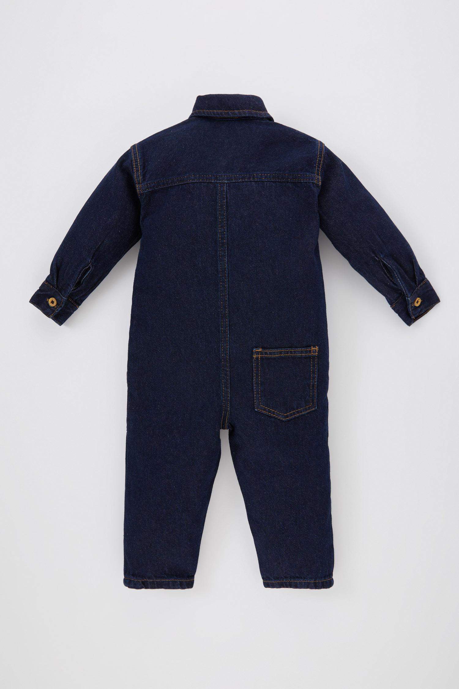 Erkek Bebek Uzun Kollu Jean Tulum