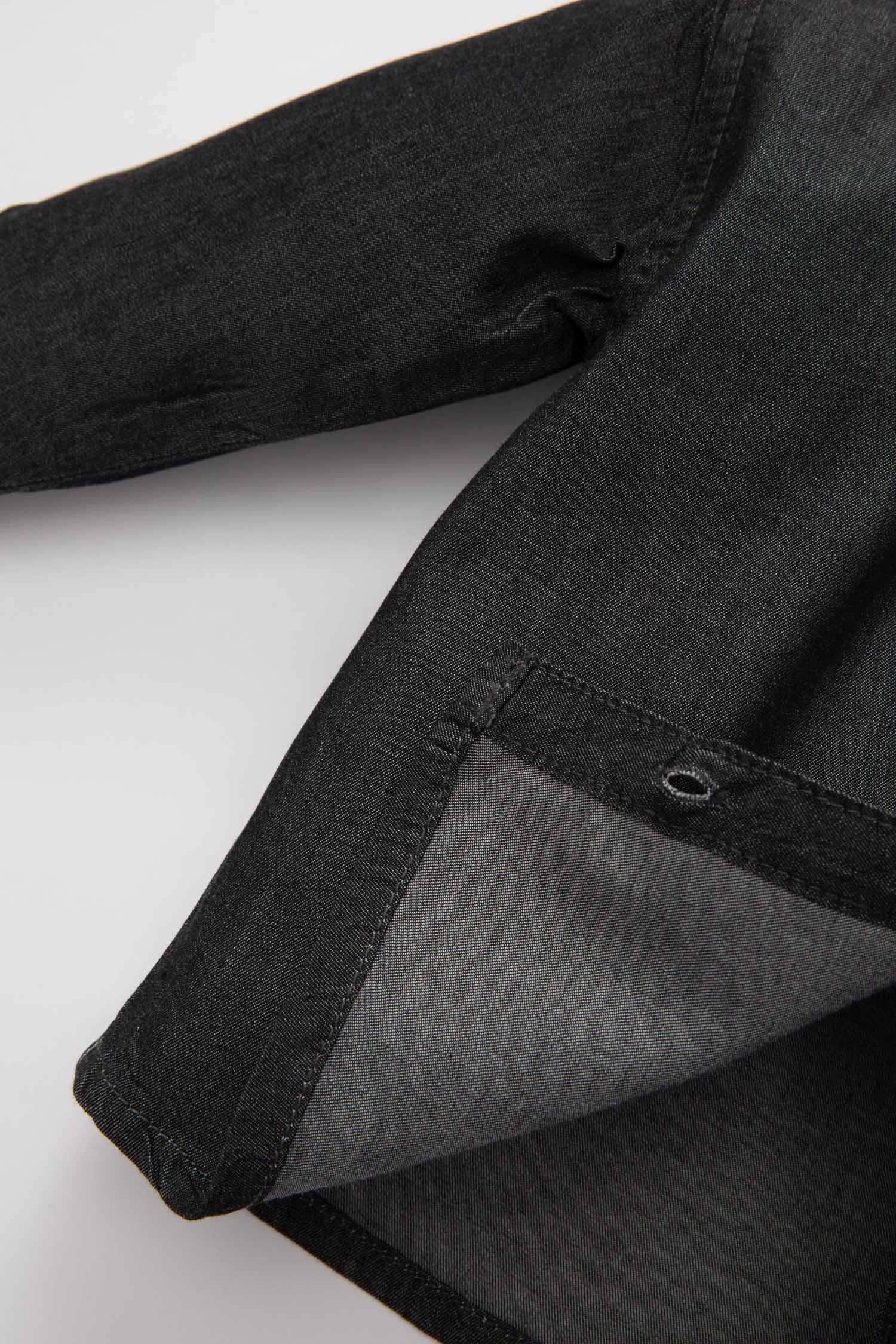 Erkek Bebek Uzun Kollu Jean Gömlek