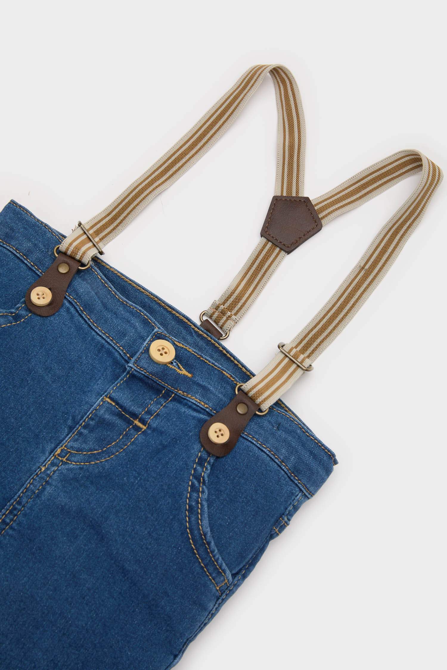 Baby Boy Suspender Straight Leg Jeans