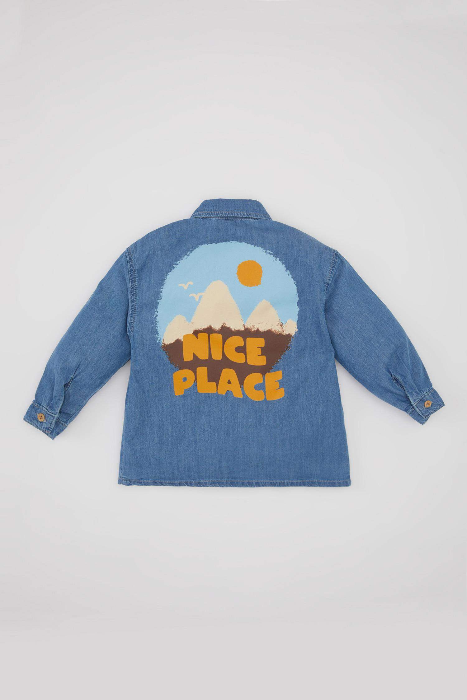 Baby Boy Long Sleeve Jean Shirt