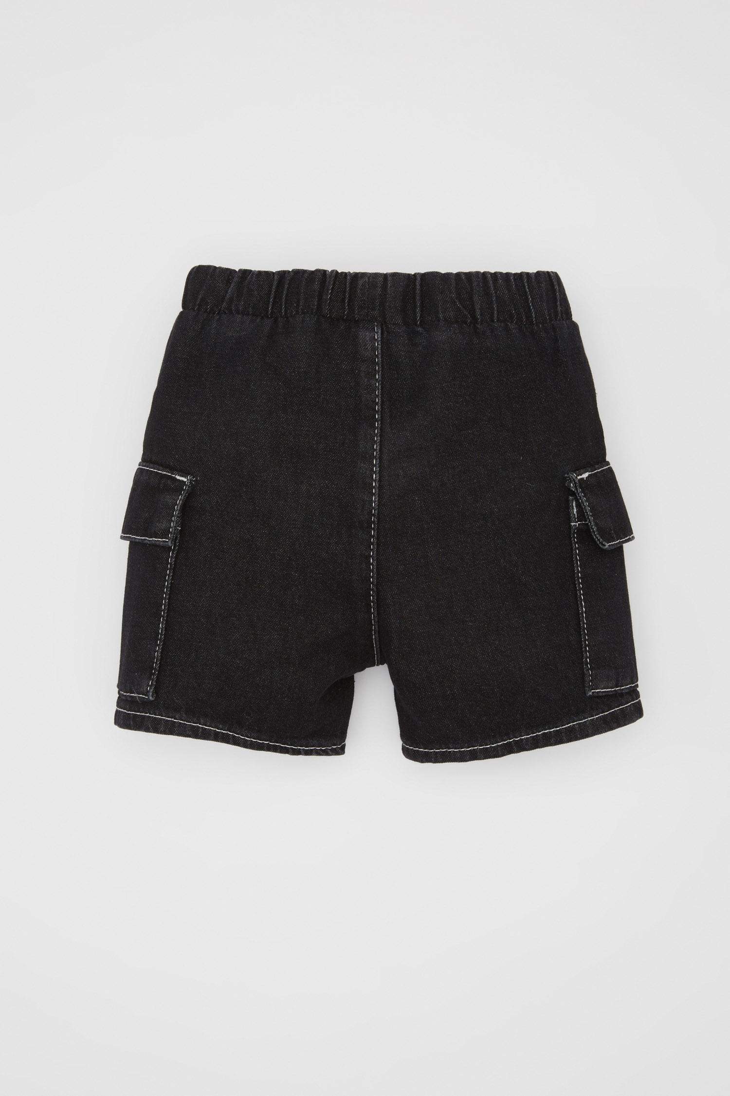 Baby Boy Regular Fit Elastic Band Denim Shorts