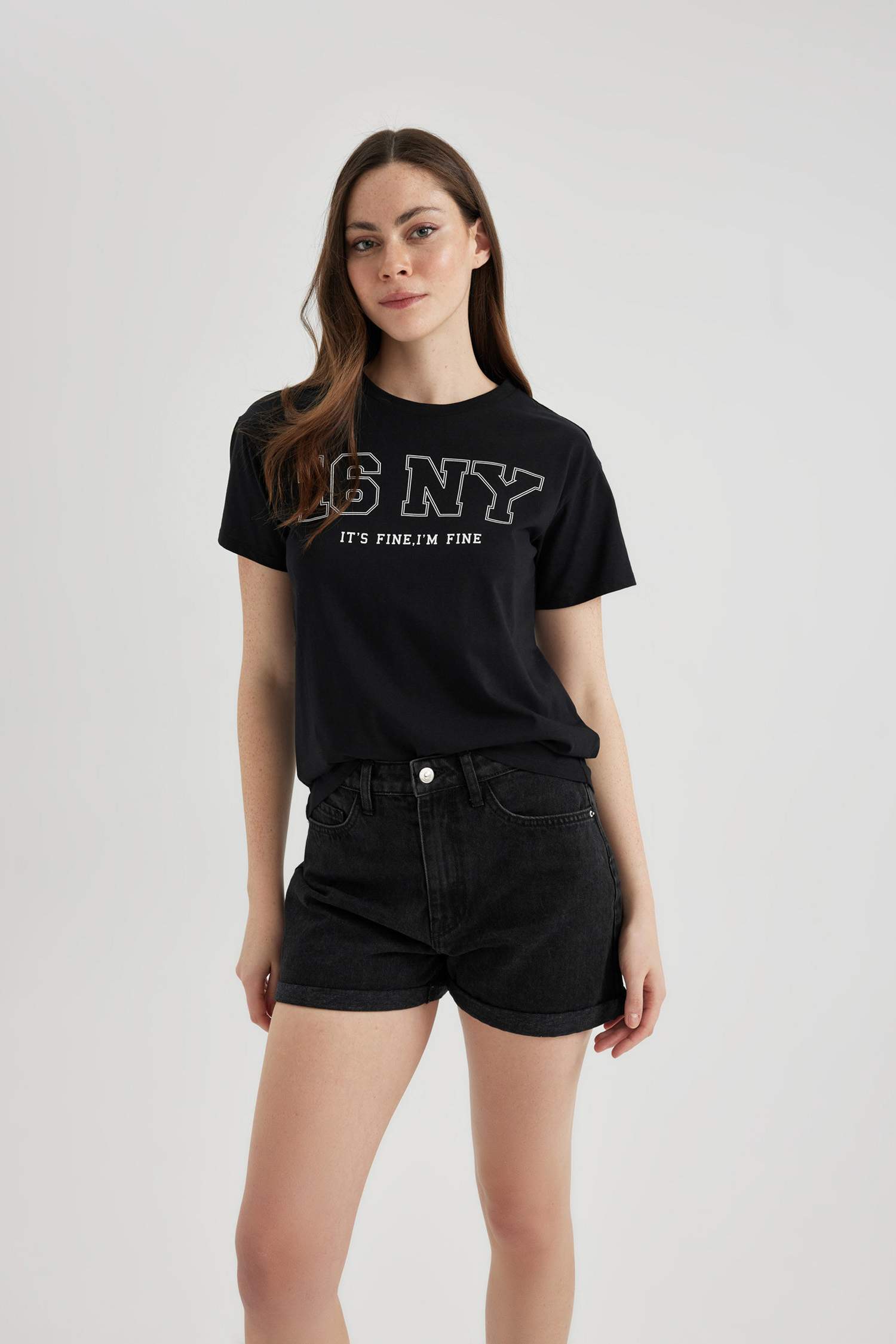 T-Shirt imprimé Coupe Régulière Col Ras Du Cou