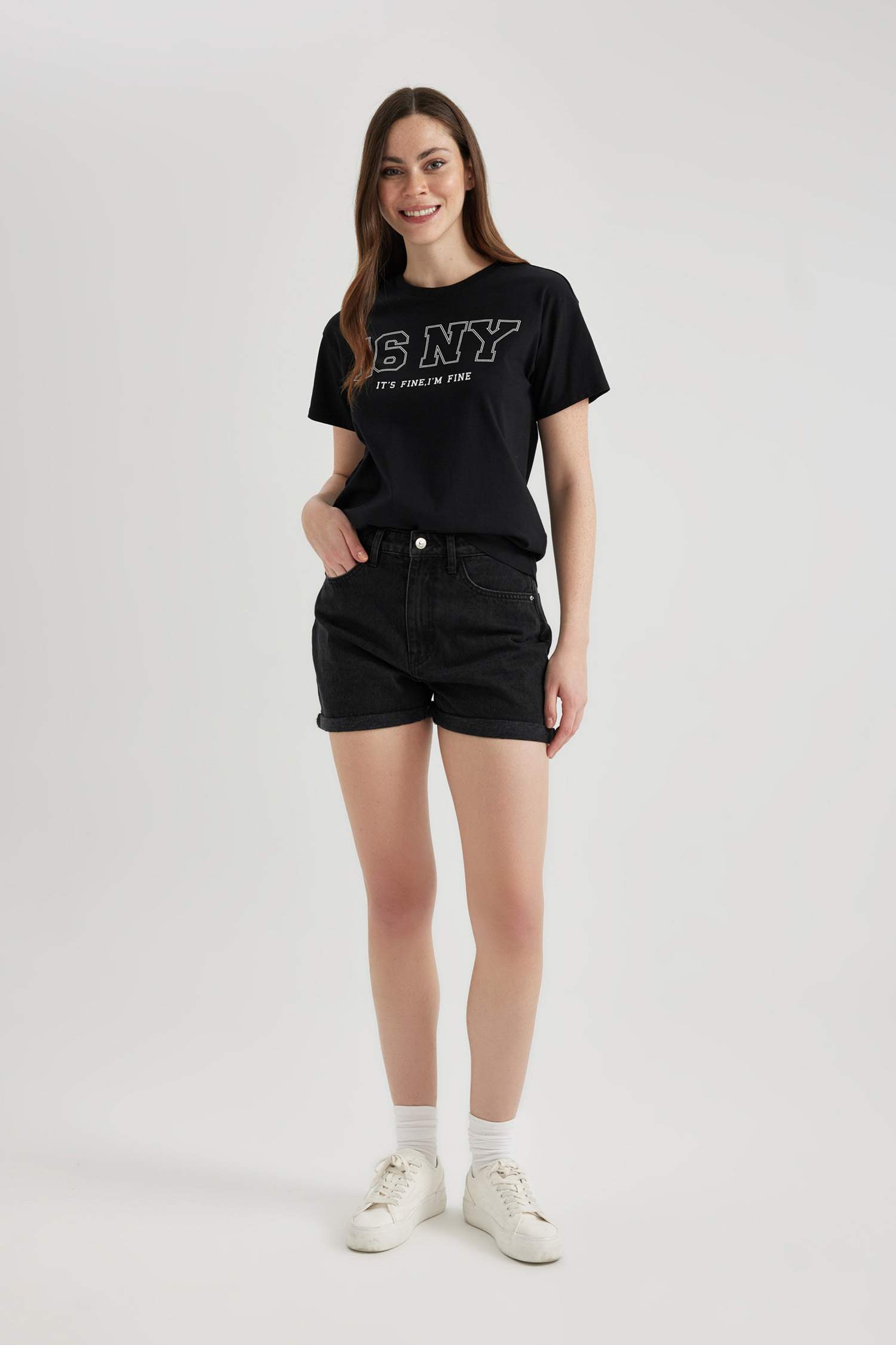 T-Shirt imprimé Coupe Régulière Col Ras Du Cou