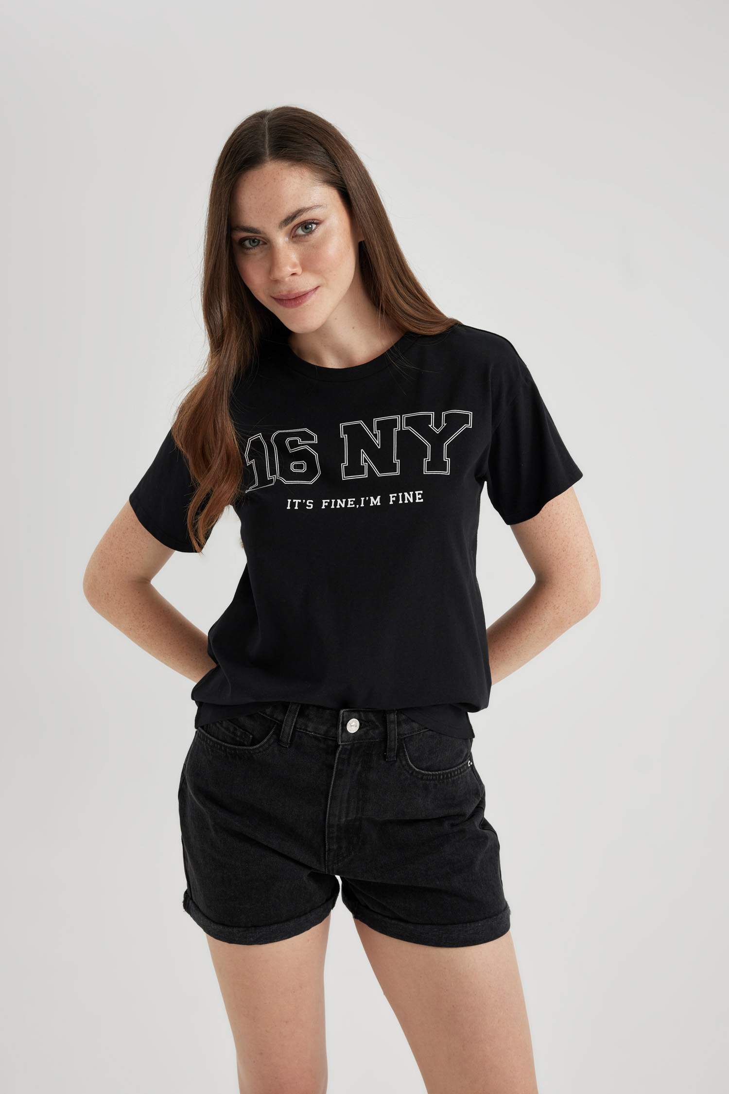 T-Shirt imprimé Coupe Régulière Col Ras Du Cou