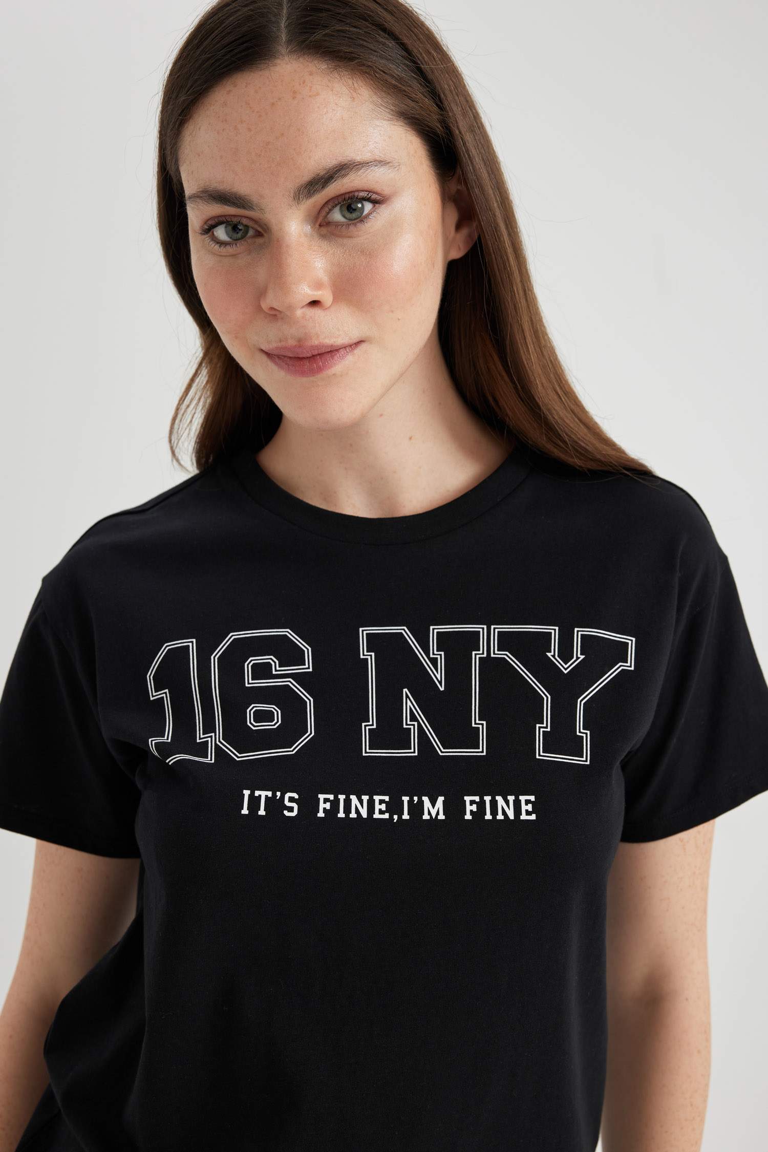 T-Shirt imprimé Coupe Régulière Col Ras Du Cou