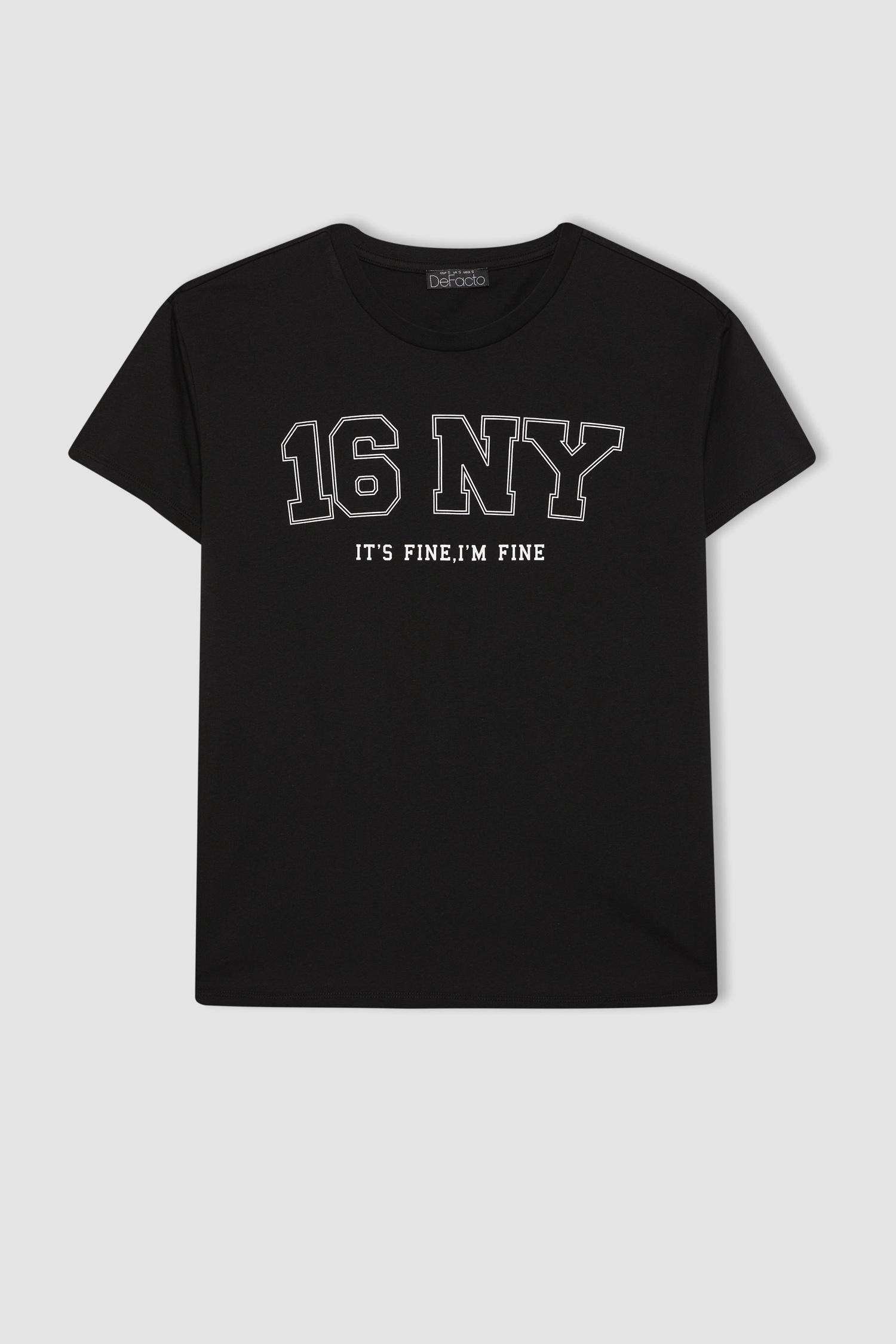 T-Shirt imprimé Coupe Régulière Col Ras Du Cou