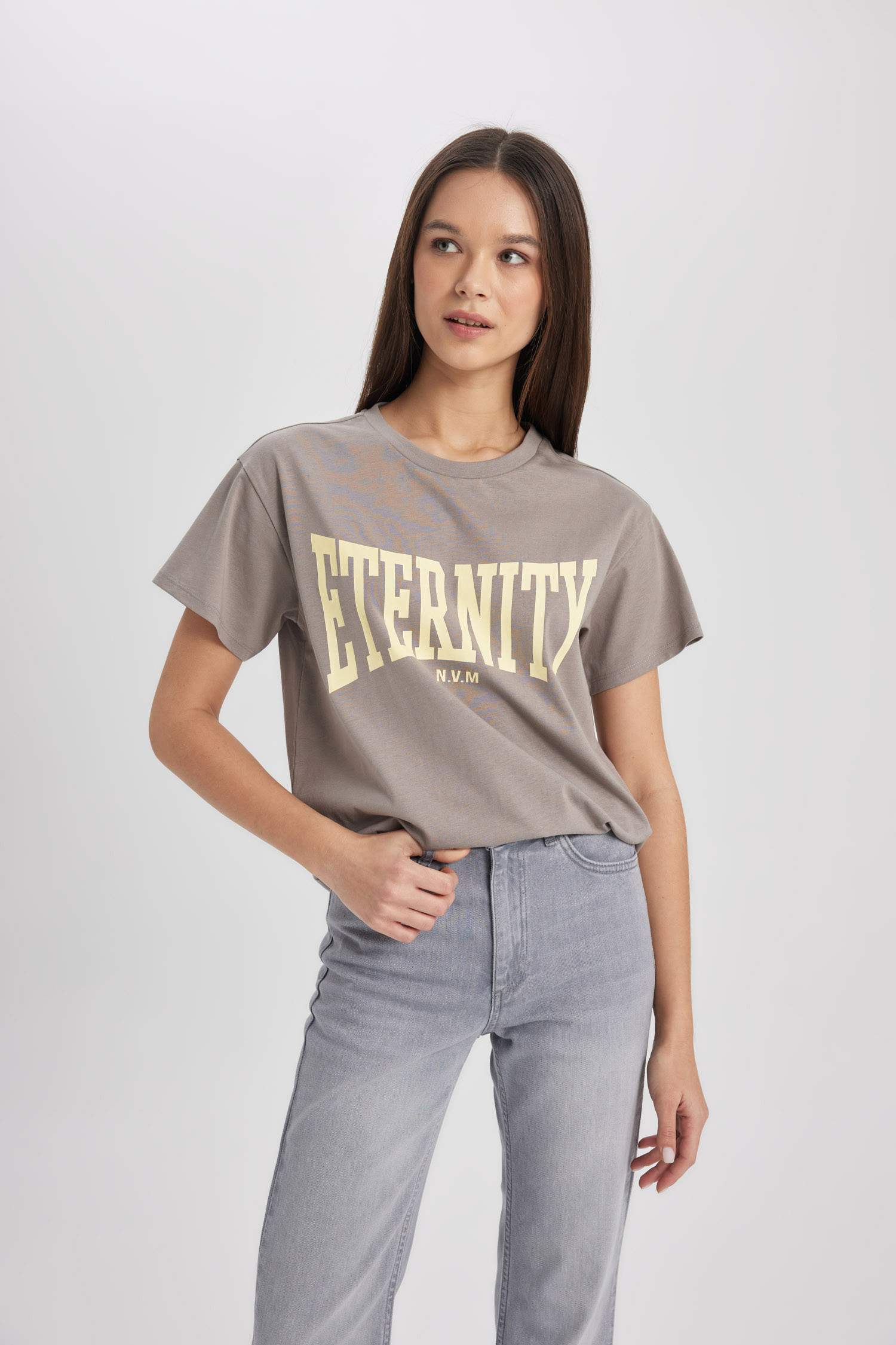 T-Shirt imprimé Coupe Régulière Col Ras Du Cou