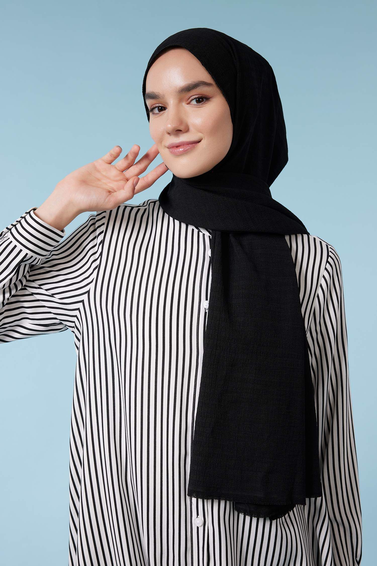 Châle Hijab en coton pour femme