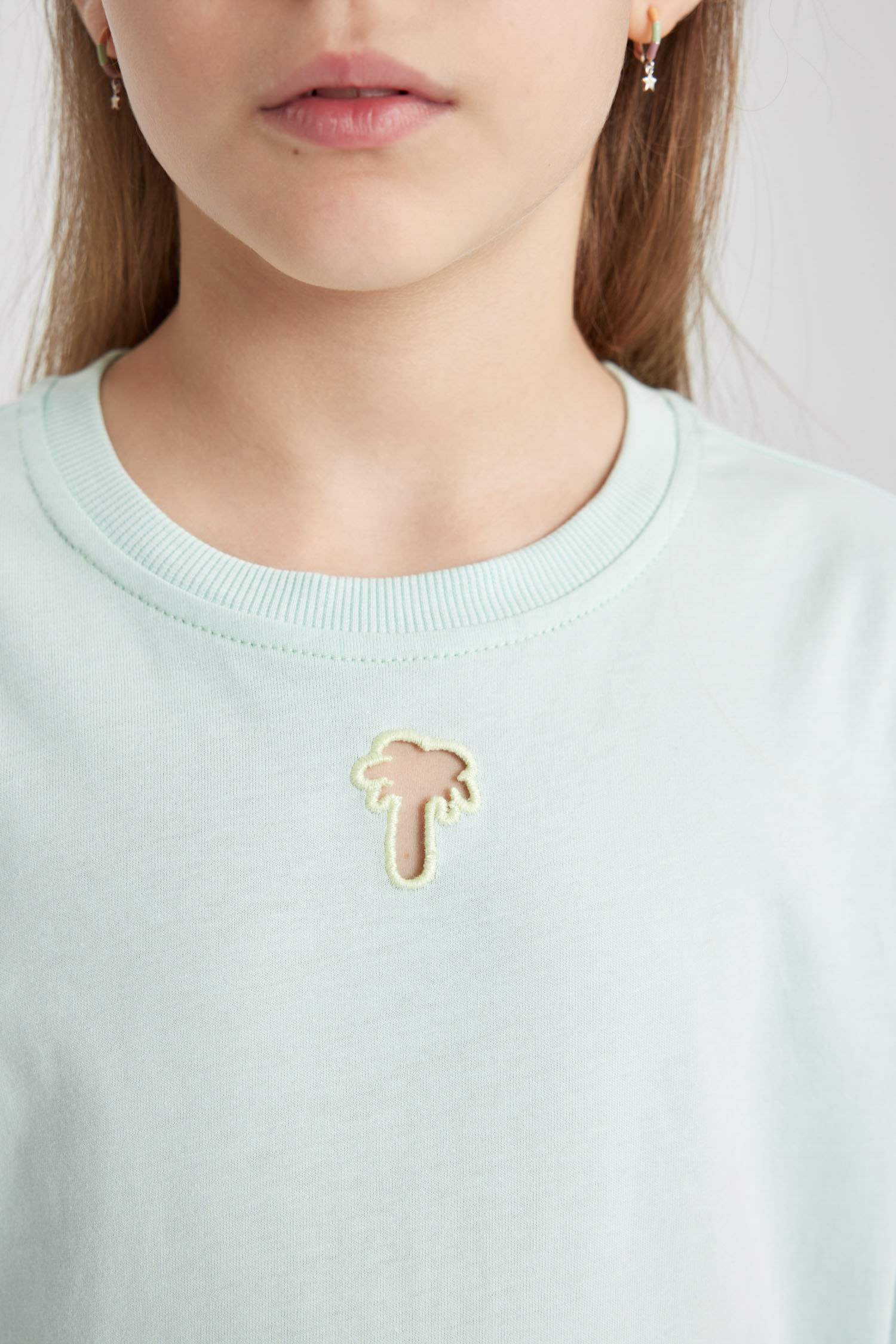 T-Shirt Coupe Relax à Manches Courtes pour Fille