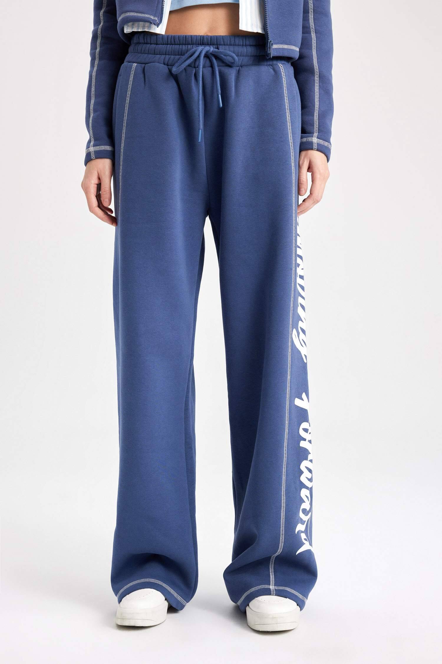 Indigo Woman Wide Leg Printed Sweatpants 3036049