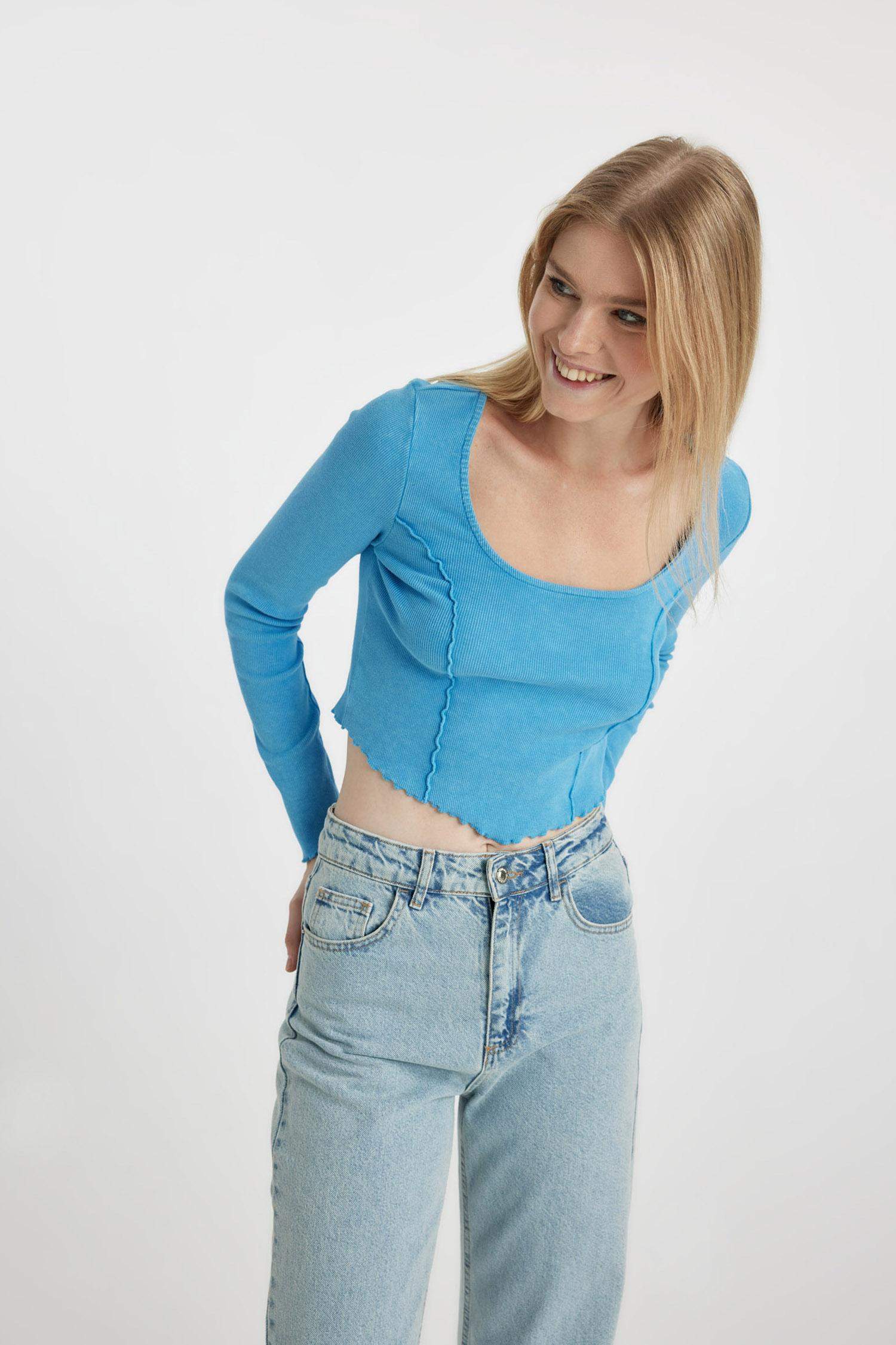 Coool тоқылған Ұзын жеңді футболка