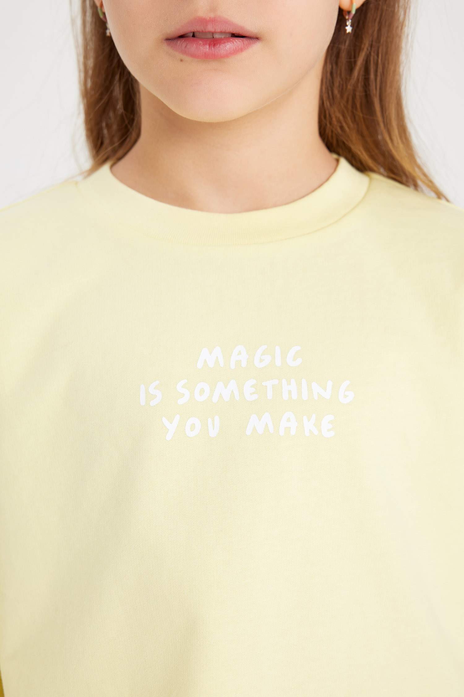 Kız Çocuk 2'li Takım Baskılı Kısa Kollu Tişört Eşofman Altı