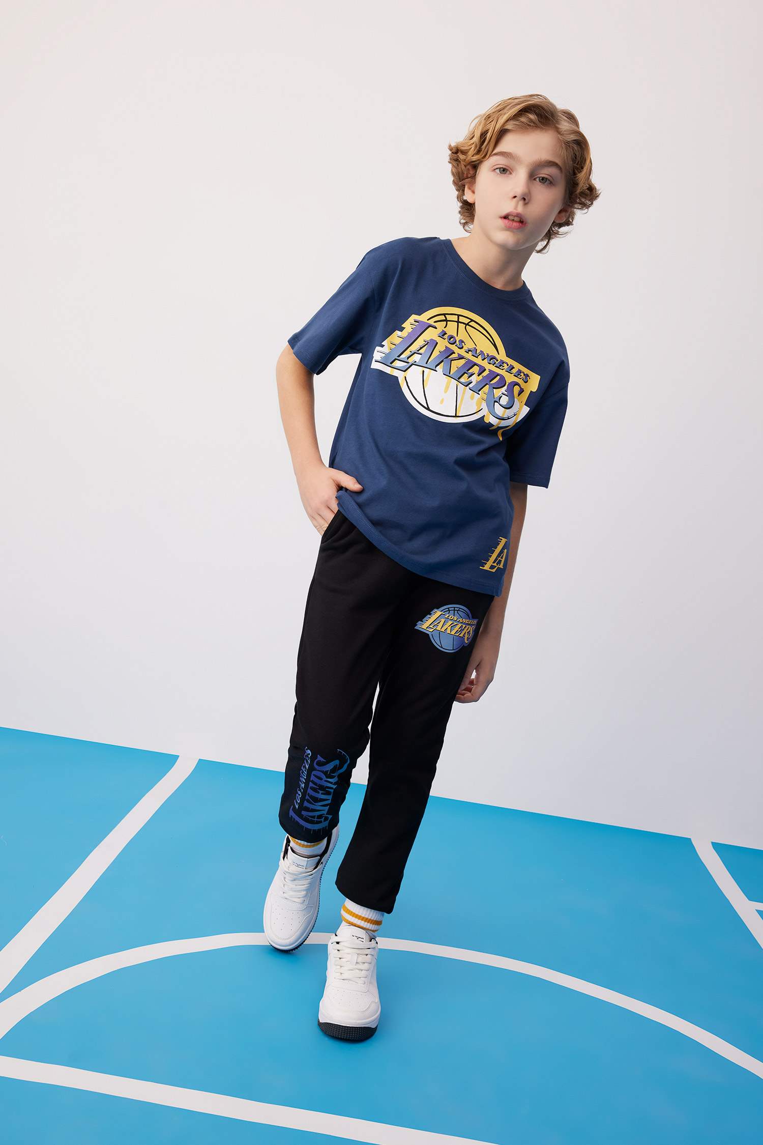 Erkek Çocuk NBA Los Angeles Lakers Baskılı Eşofman Altı