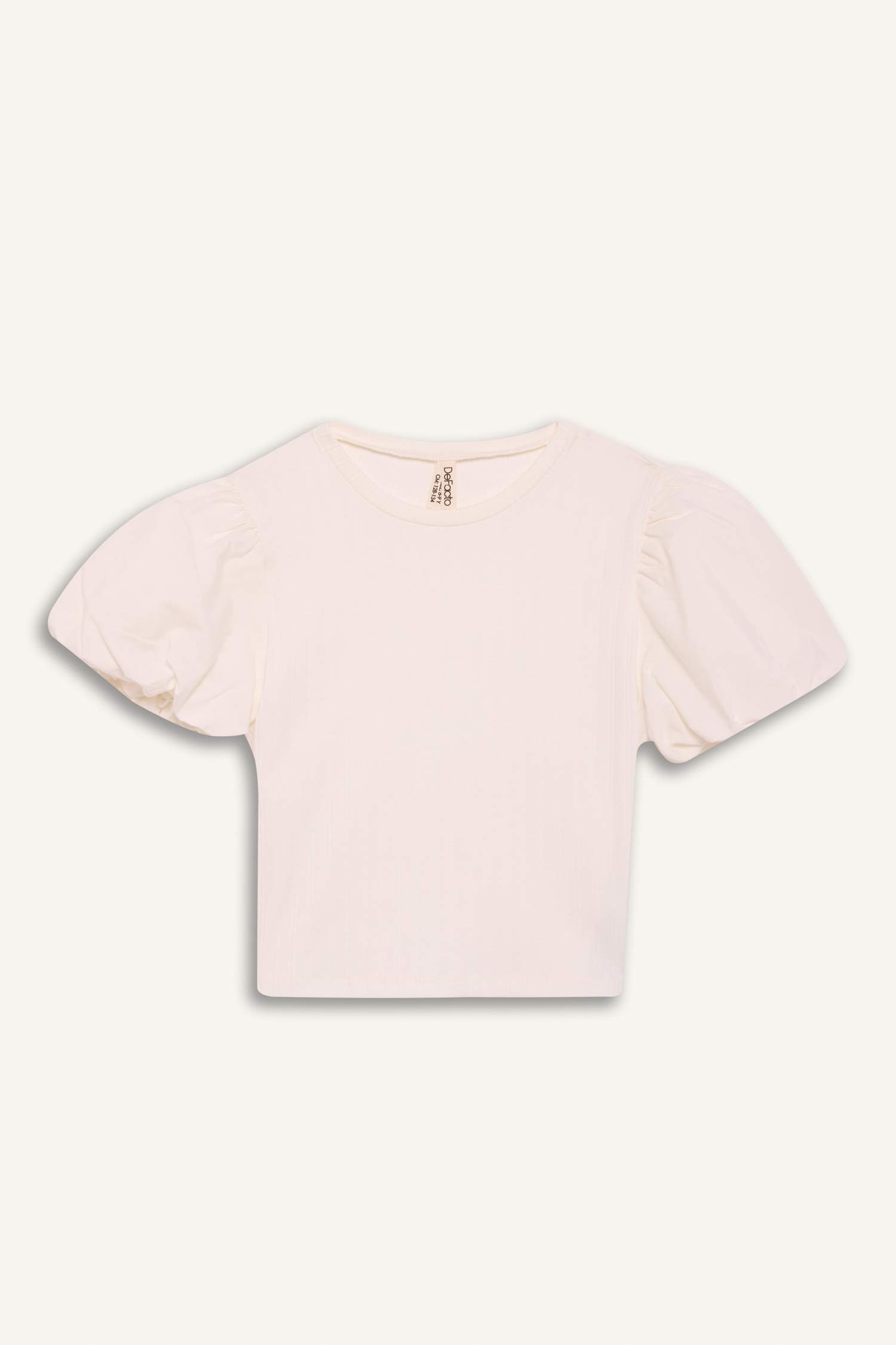 تيشيرت نص ردن بناتي مضلع سليم فيت