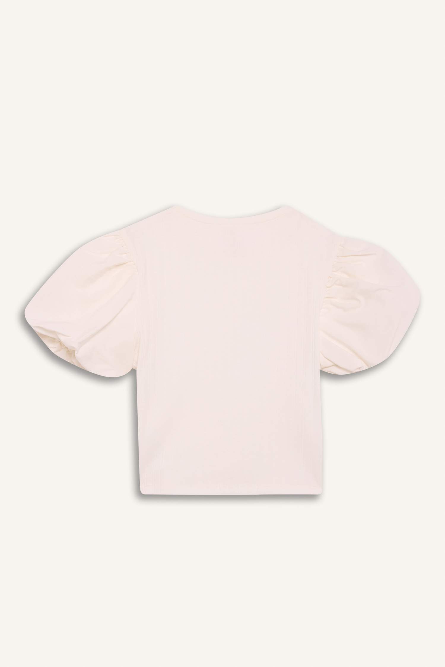 تيشيرت نص ردن بناتي مضلع سليم فيت