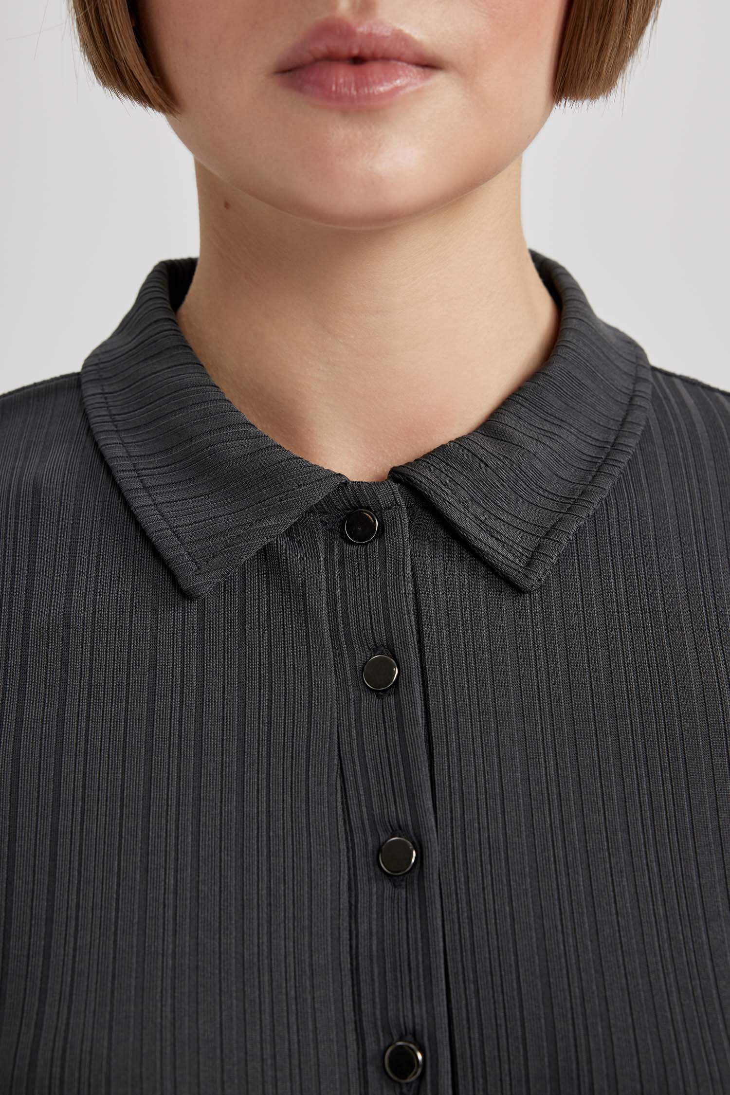 تي شيرت بولو كم طويل سليم فيت