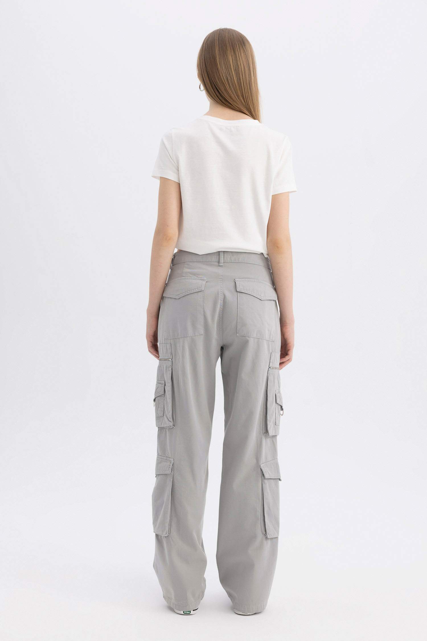 Coool Straight Fit Gabardin Pantolon Kargo Cepli