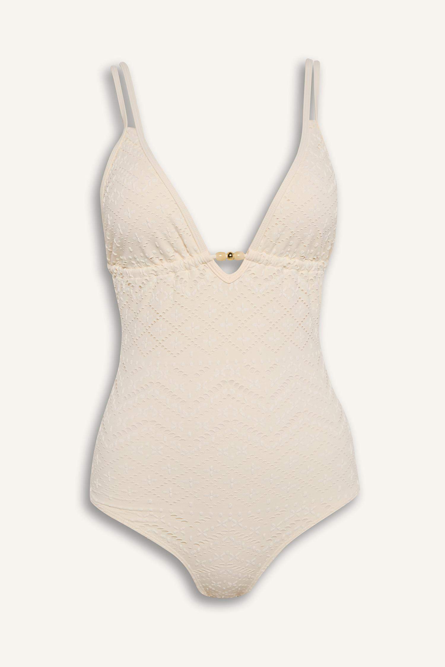 Fall in Love Regular Fit Embroidered Brode Swimsuit