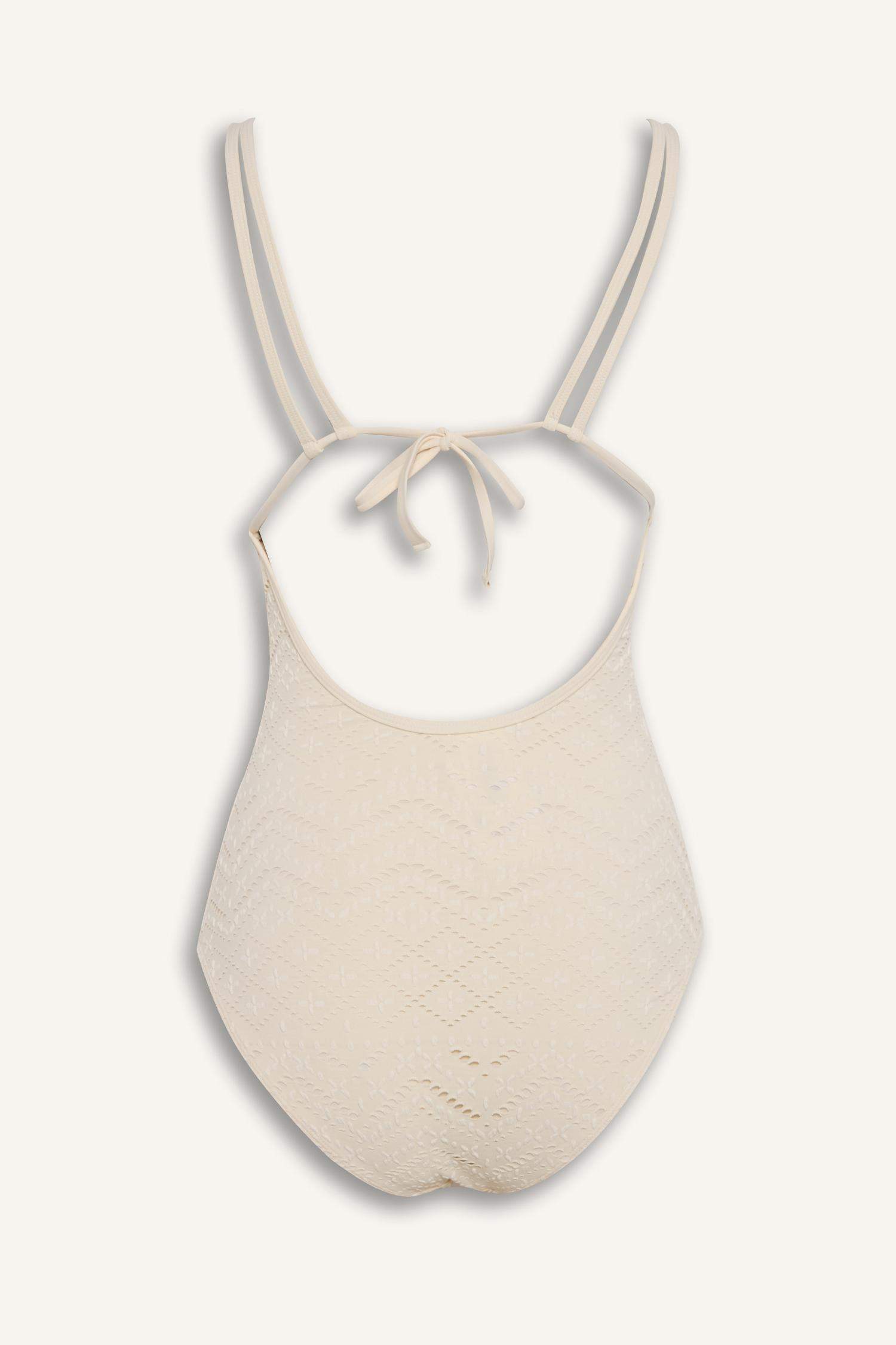 Fall in Love Regular Fit Embroidered Brode Swimsuit