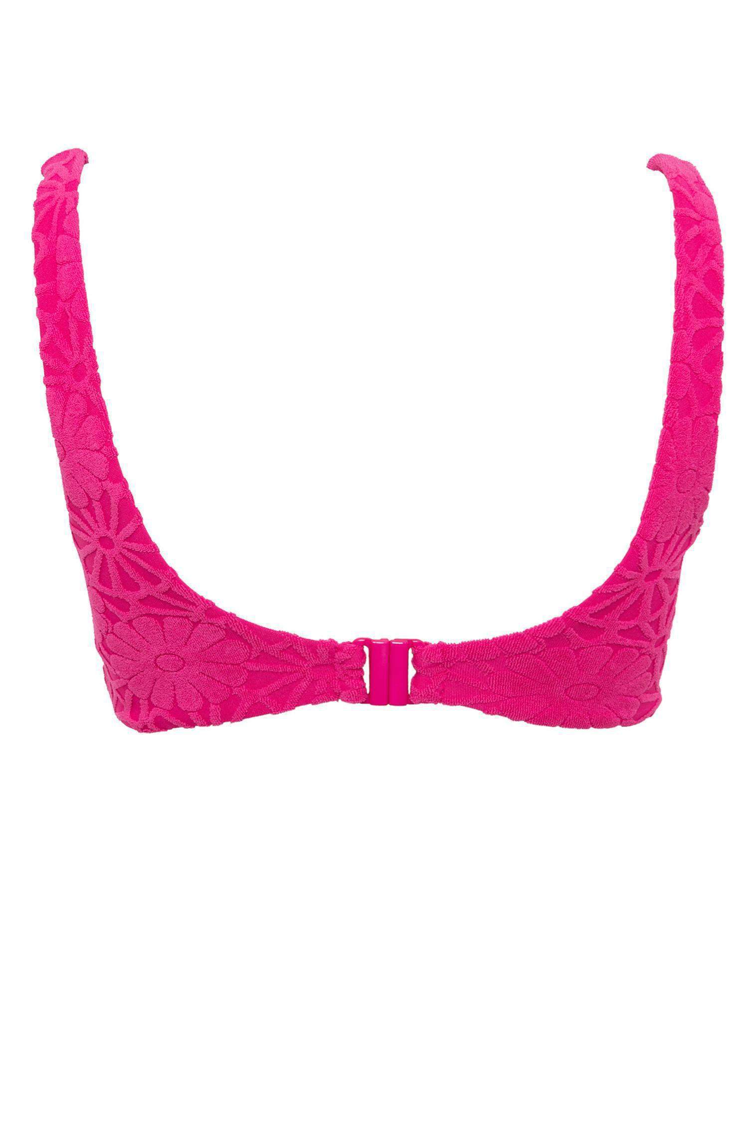 Fall in Love Regular Fit Floral Jacquard Bikini Top