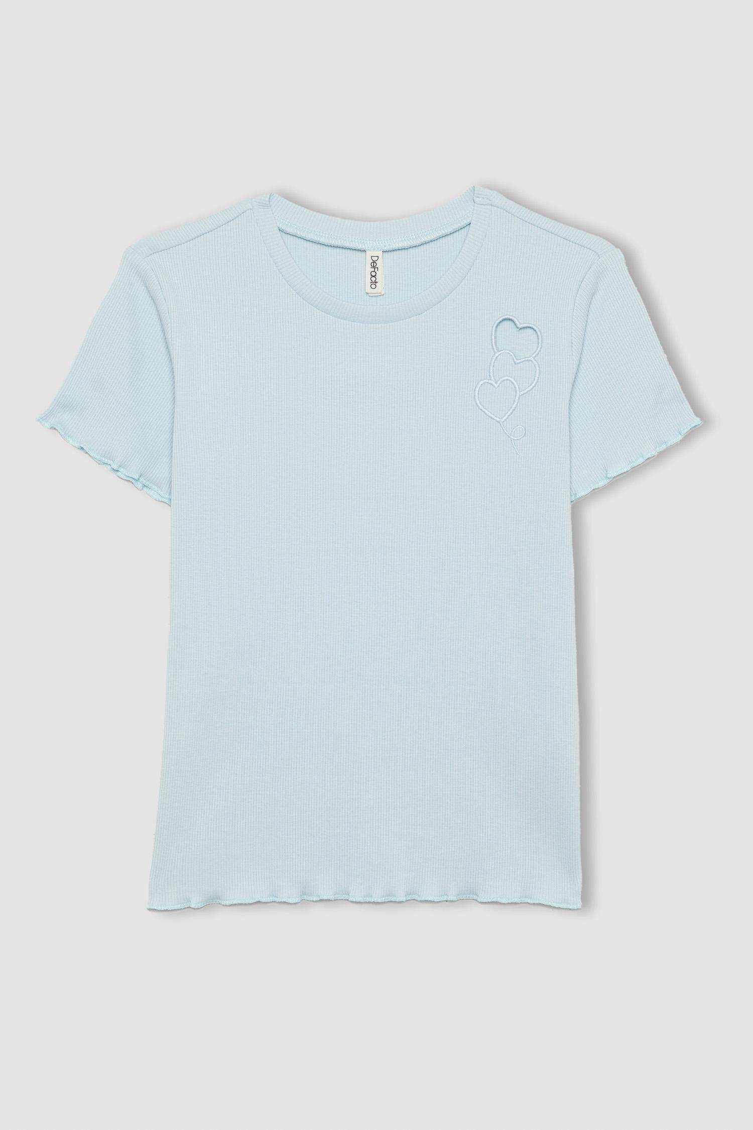 Slim Fit Embroidered Short Sleeve T-Shirt