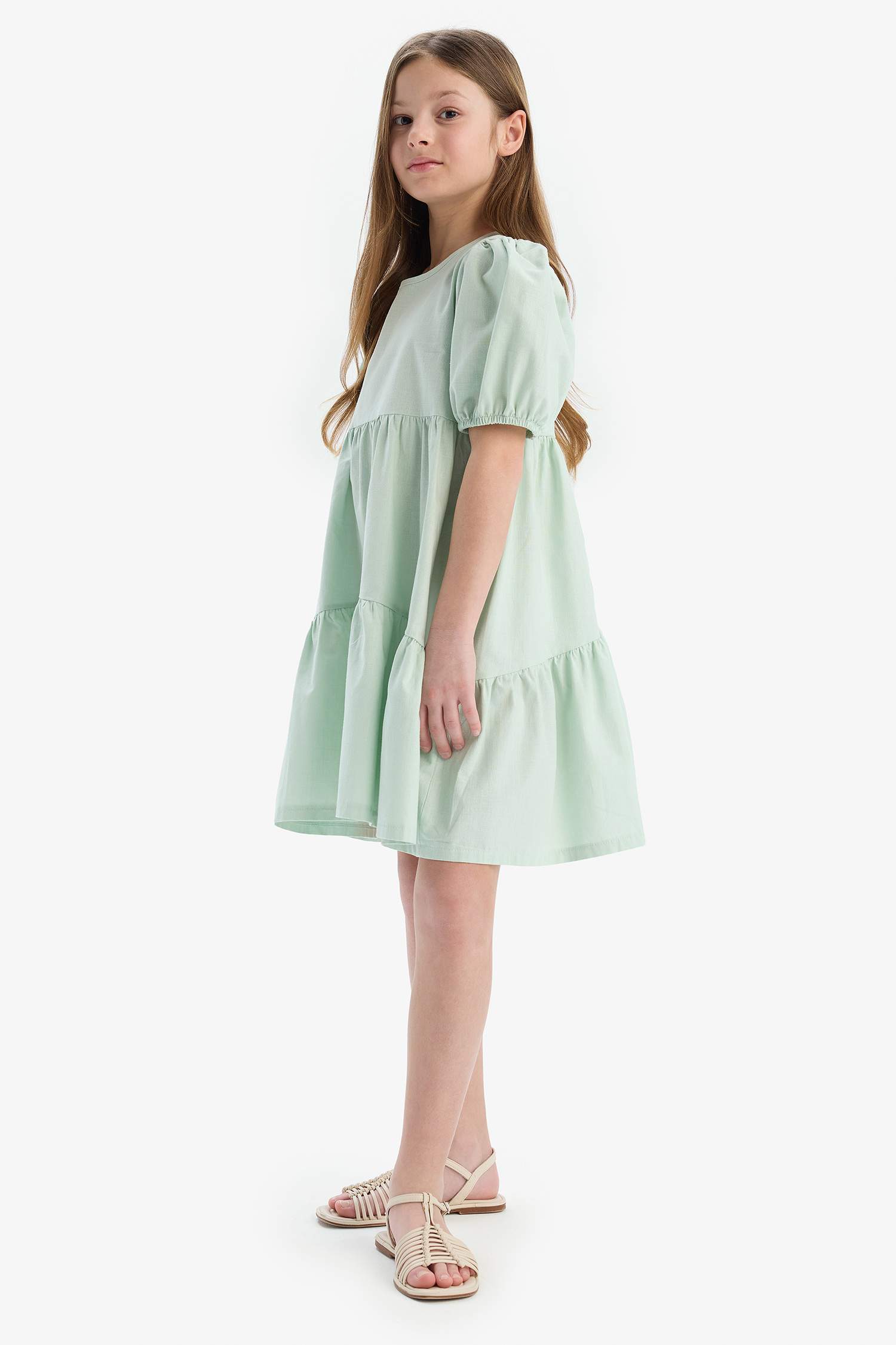 Regular Fit Short Sleeve Woven Dress