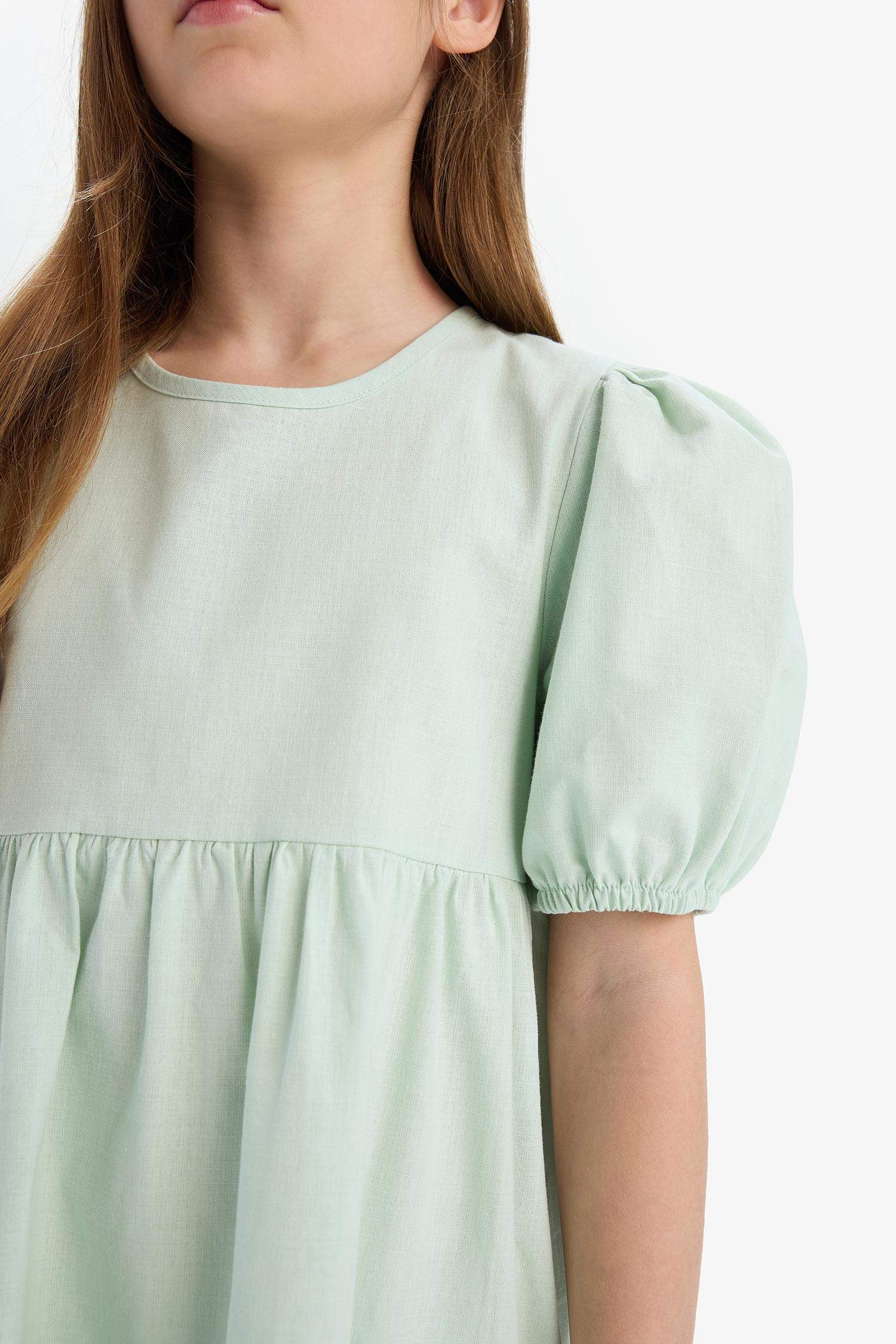 Regular Fit Short Sleeve Woven Dress