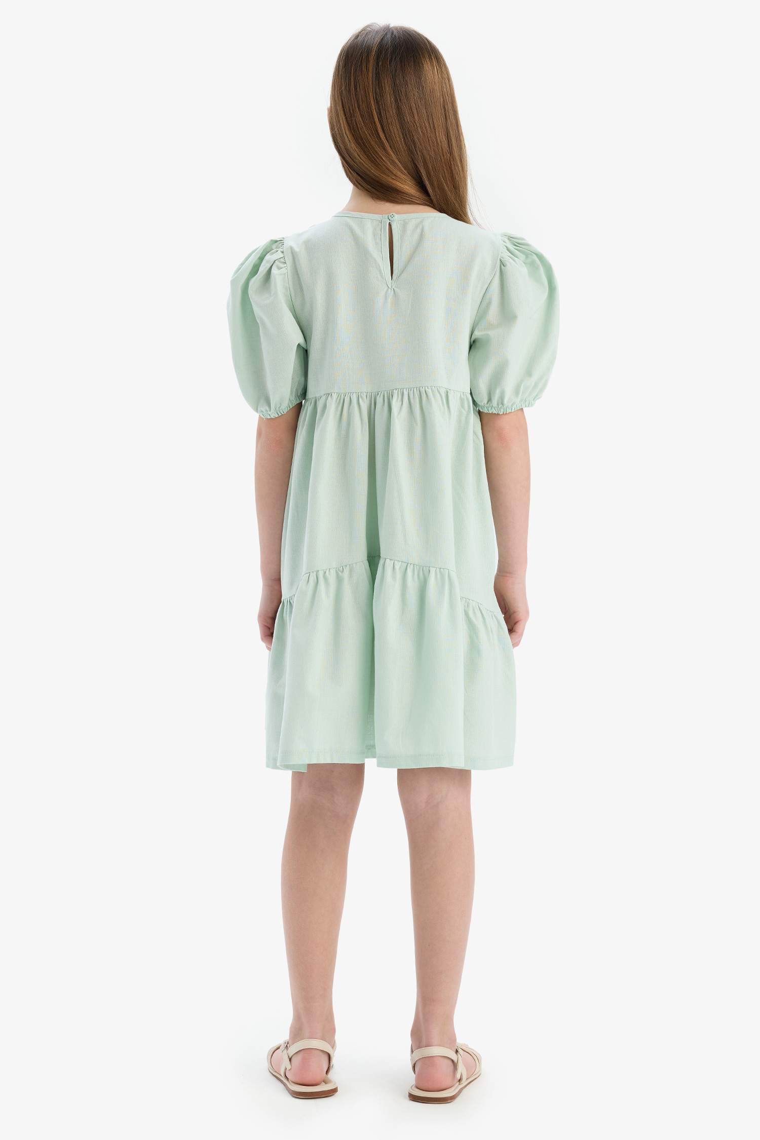 Regular Fit Short Sleeve Woven Dress