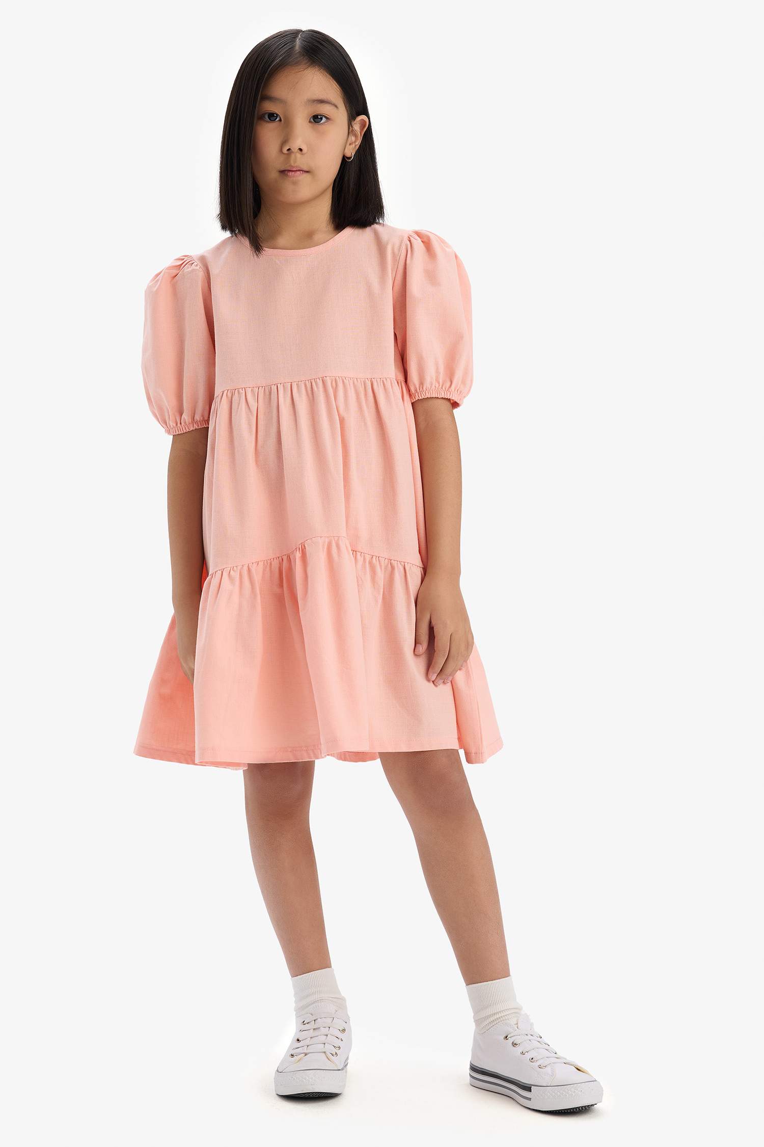 Regular Fit Short Sleeve Woven Dress