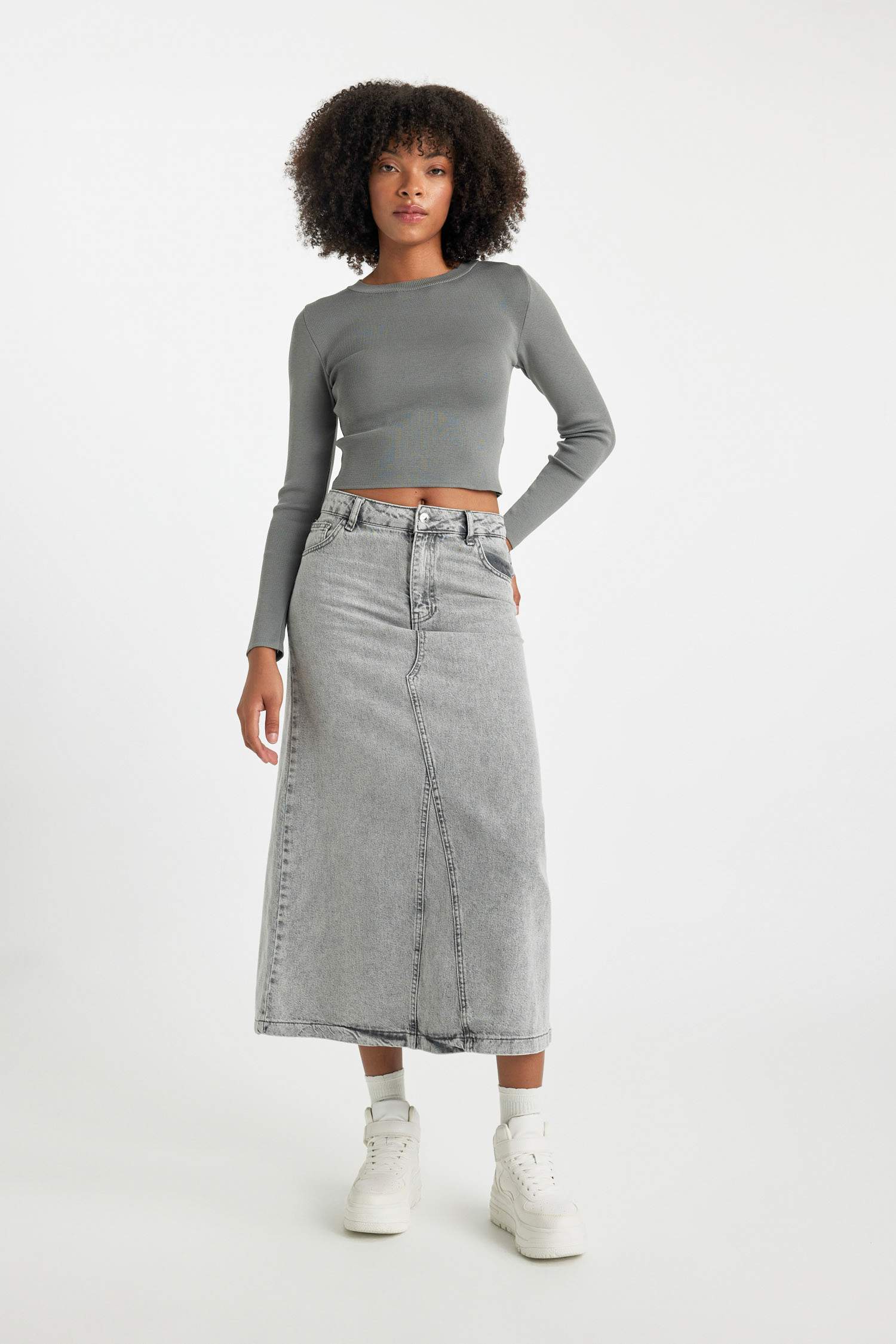 A Kesim Jean Uzun Boy Etek