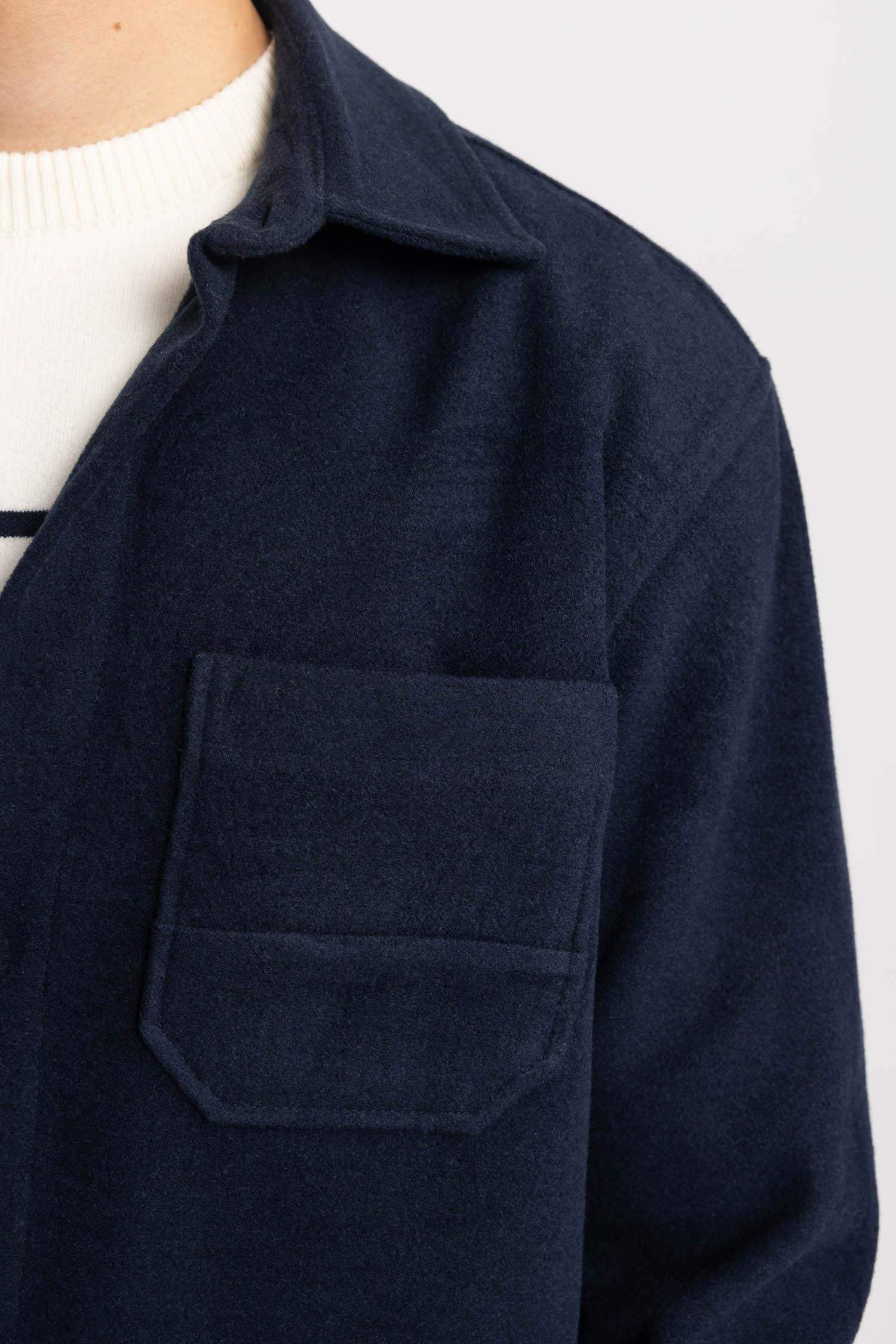 Regular Fit Düğmeli Cepli İçi Yumuşak Tüylü Kaşe Uzun Kollu Gömlek