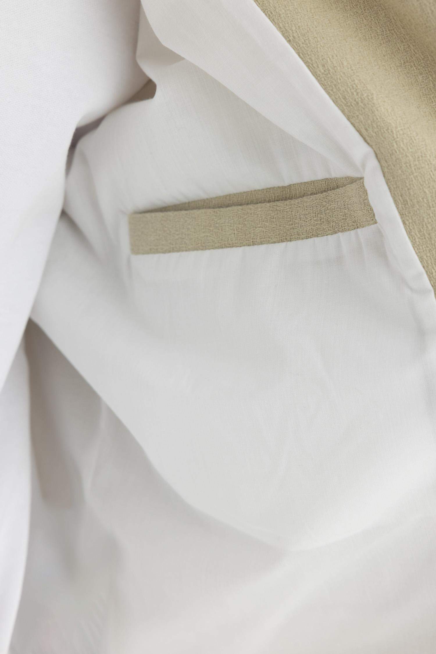 Relax Fit Polo Yaka Astarlı Düğmeli Cepli Mevsimlik Baharlık Keten Ceket Mont