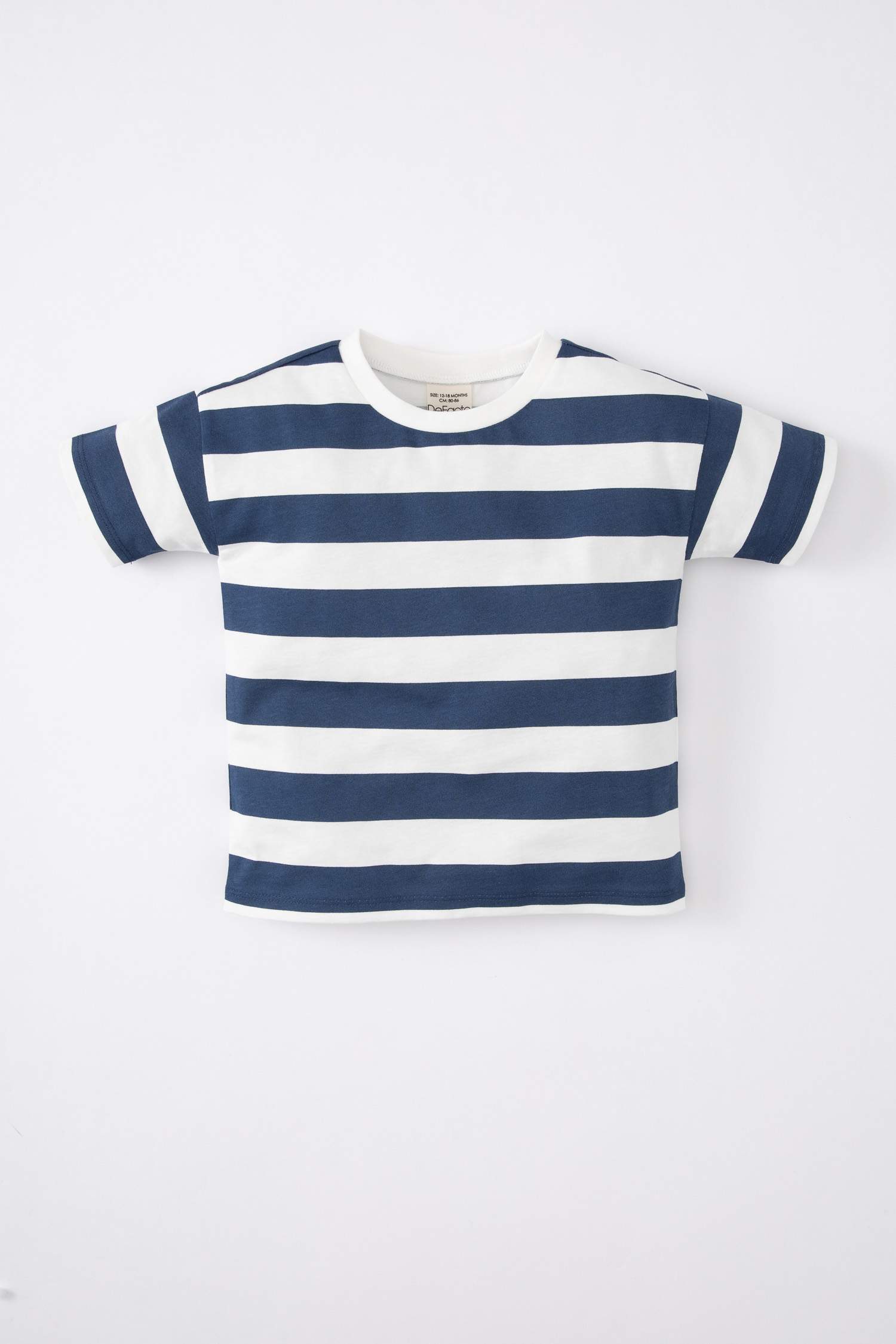 Indigo Baby Boy Baby Boy Crew Neck Striped Short Sleeve T-Shirt 3059863 ...