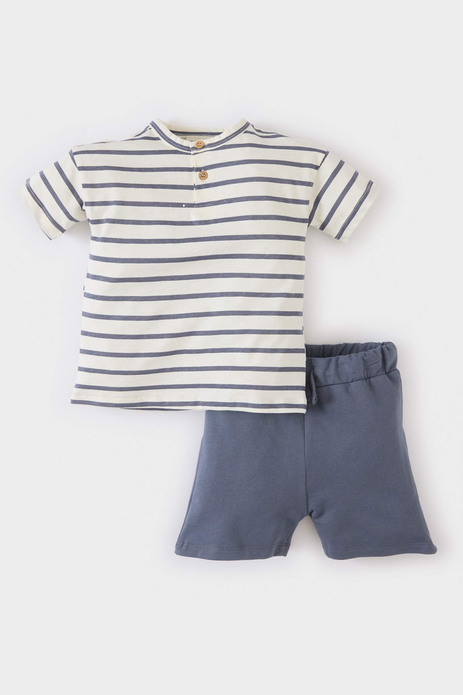 Baby Boy Striped T-Shirt Shorts 2 Piece Set