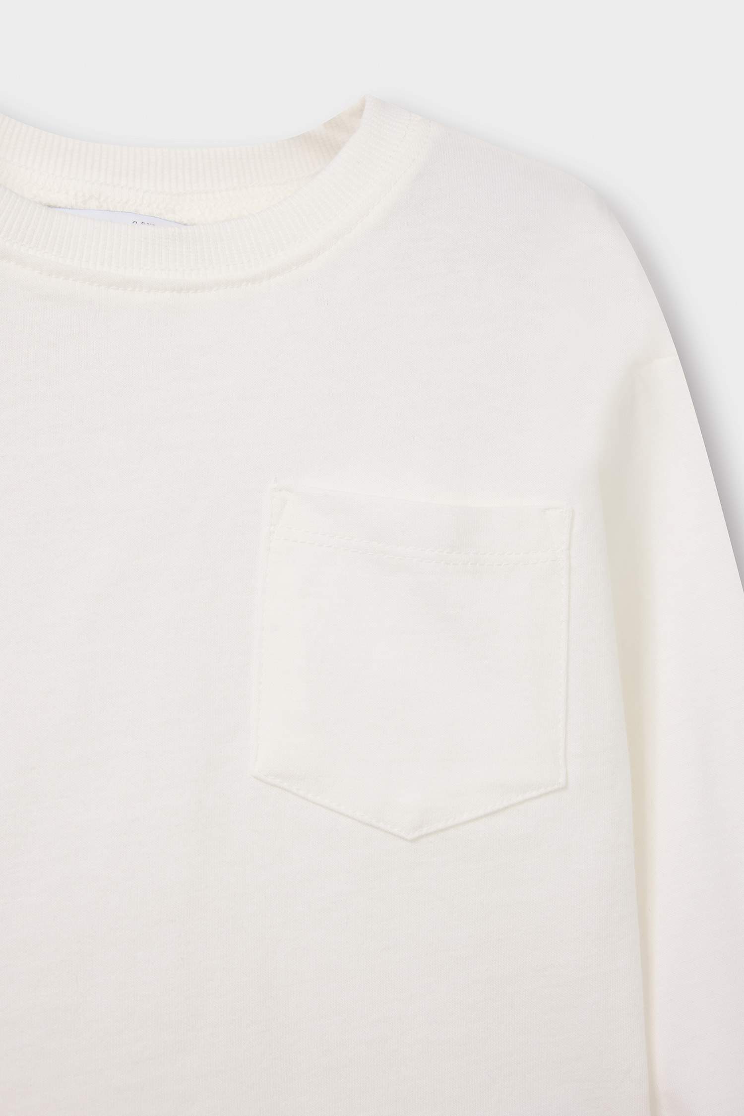 Erkek Bebek Bisiklet Yaka Basic Düz Uzun Kollu Tişört