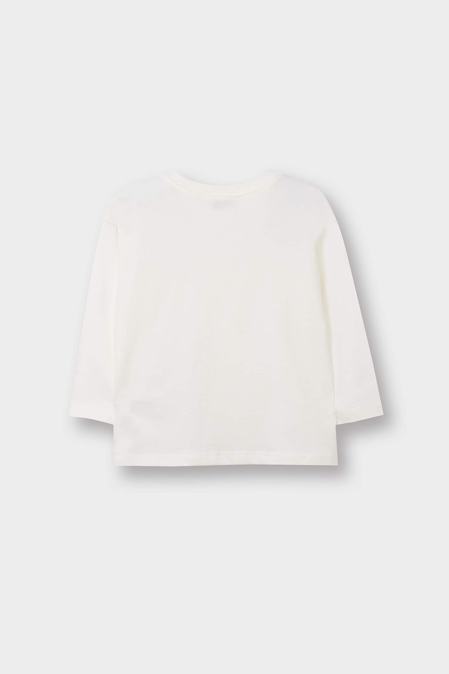 Erkek Bebek Bisiklet Yaka Basic Düz Uzun Kollu Tişört