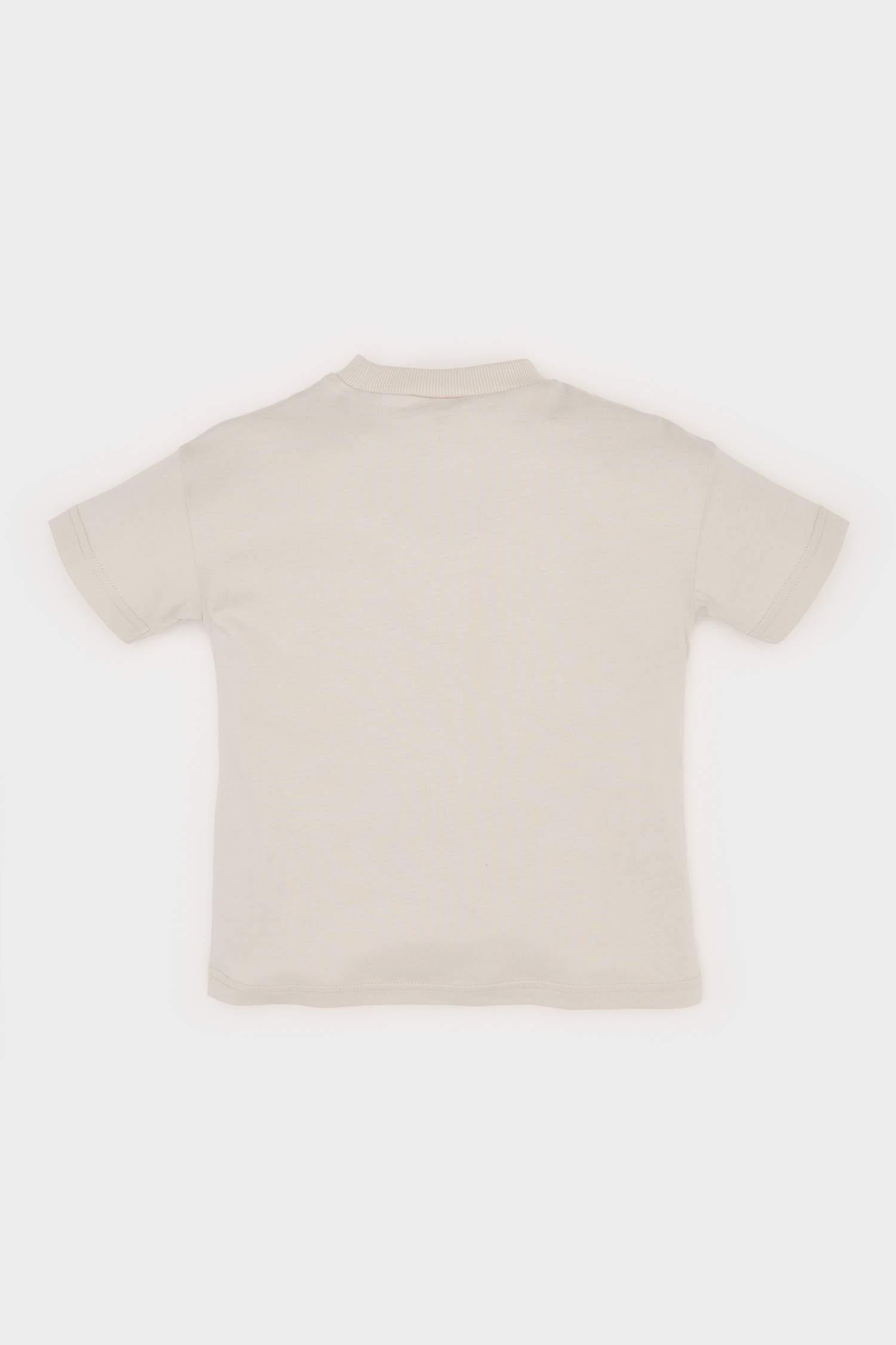 Bisiklet Yaka Basic Düz Kısa Kollu Tişört Erkek Bebek