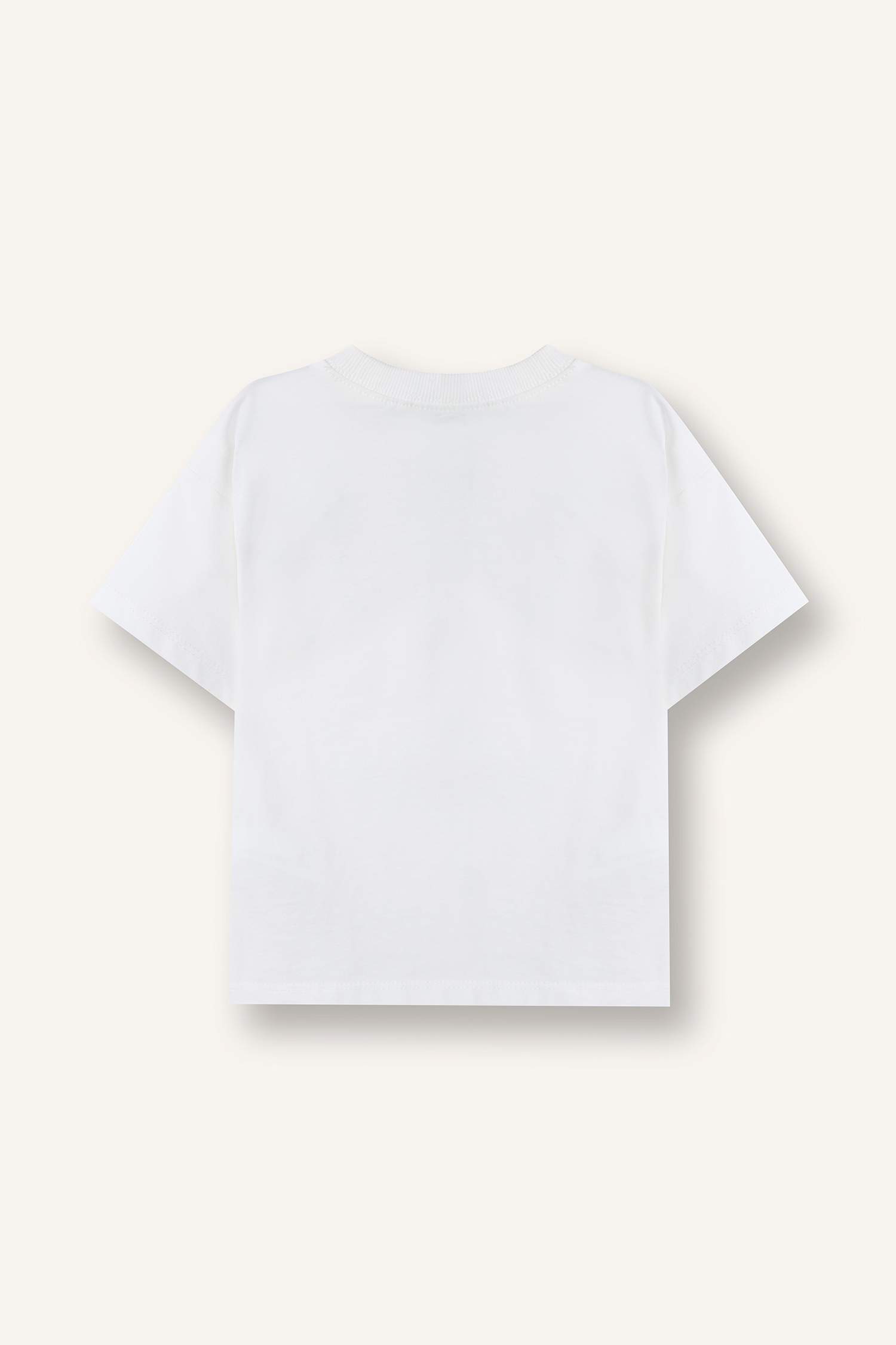 Erkek Bebek Bisiklet Yaka Basic Düz Kısa Kollu Tişört