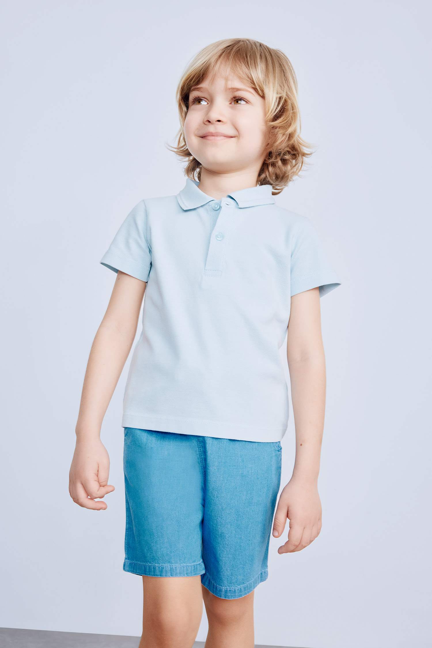 Erkek Bebek Pike Kısa Kollu Polo Basic Düz Tişört