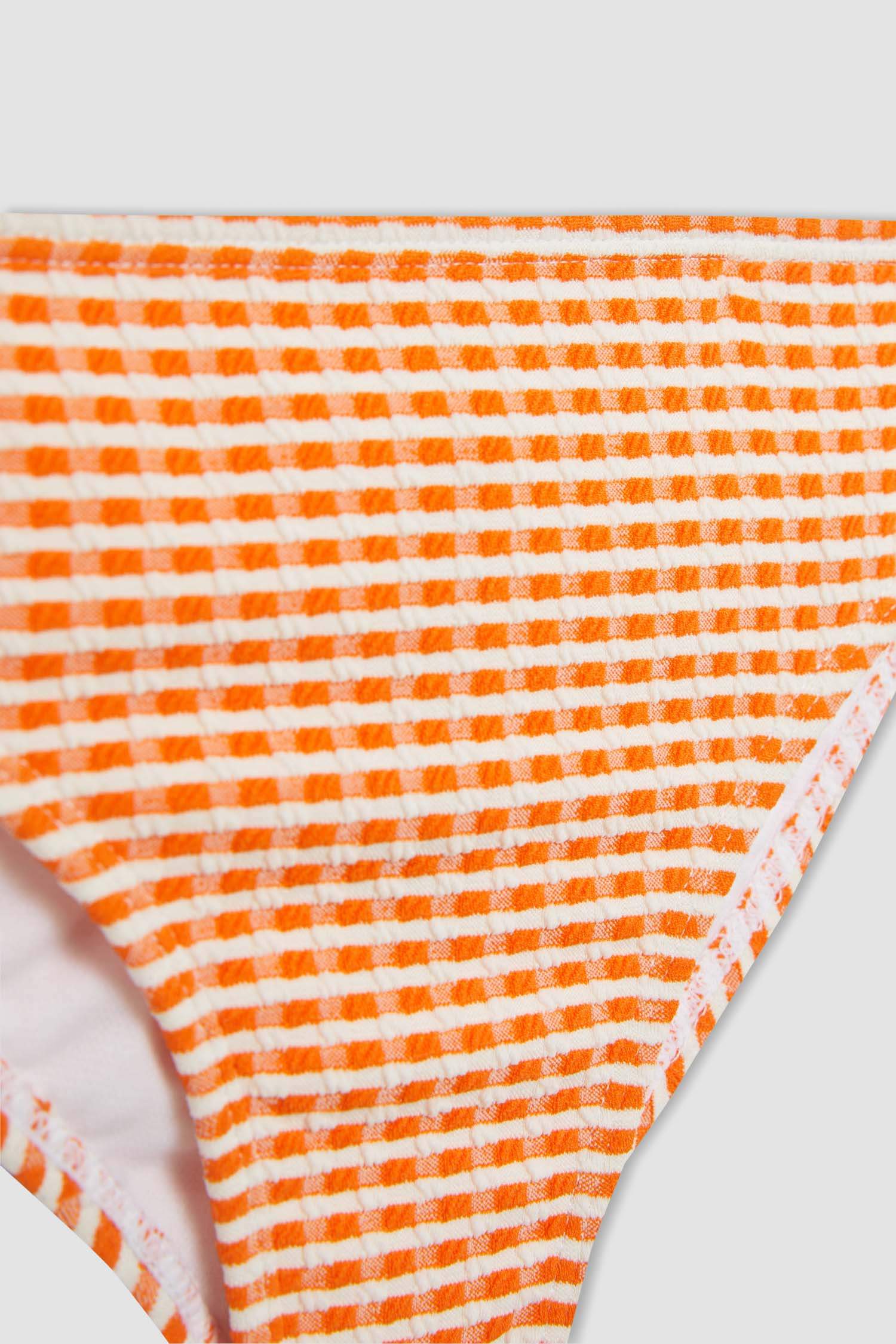 طقم بكيني بناتي كاروهات - قطعتين